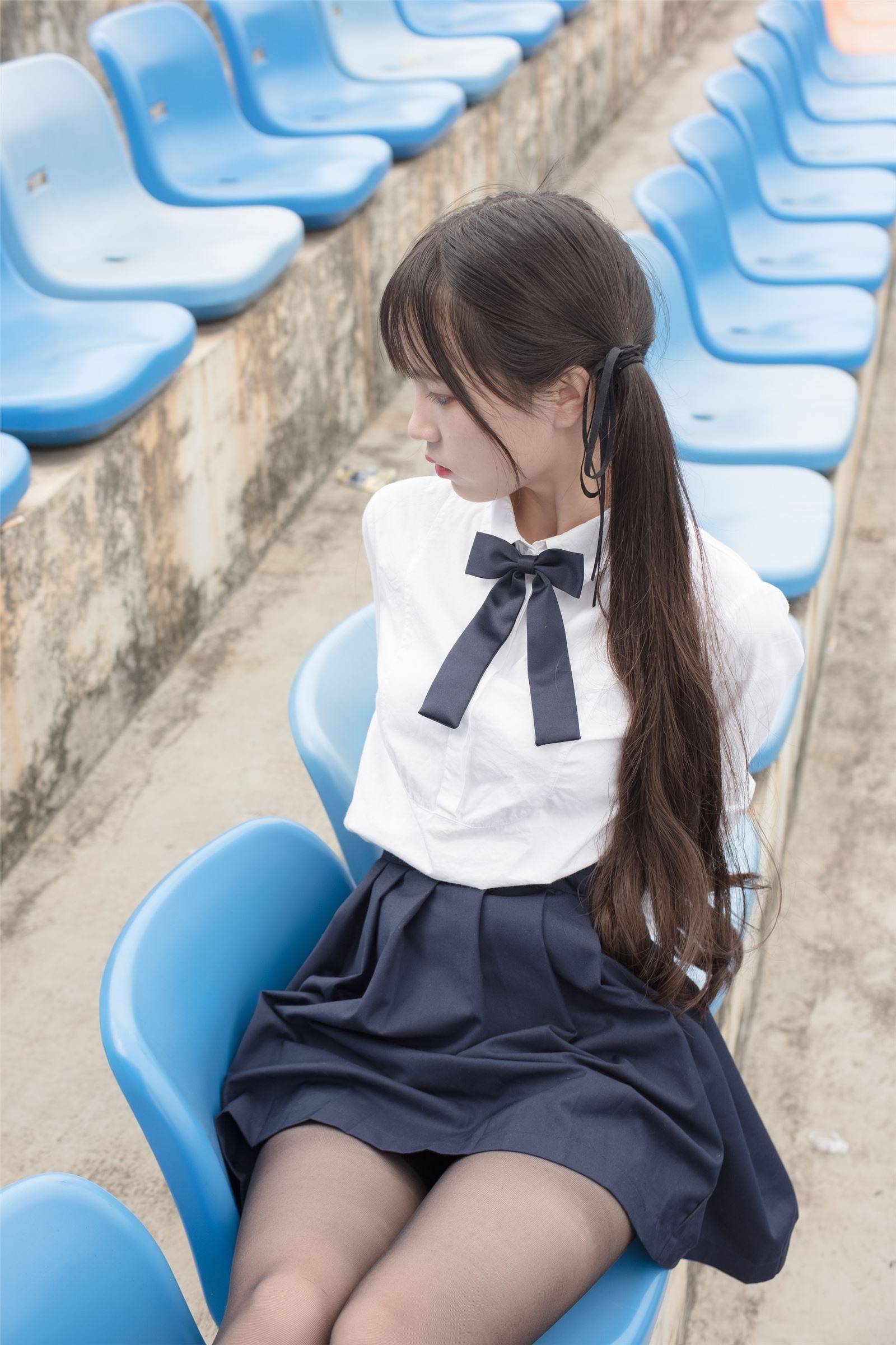 Photo by Senluo group - [ssr-009] outdoor black silk schoolgirl