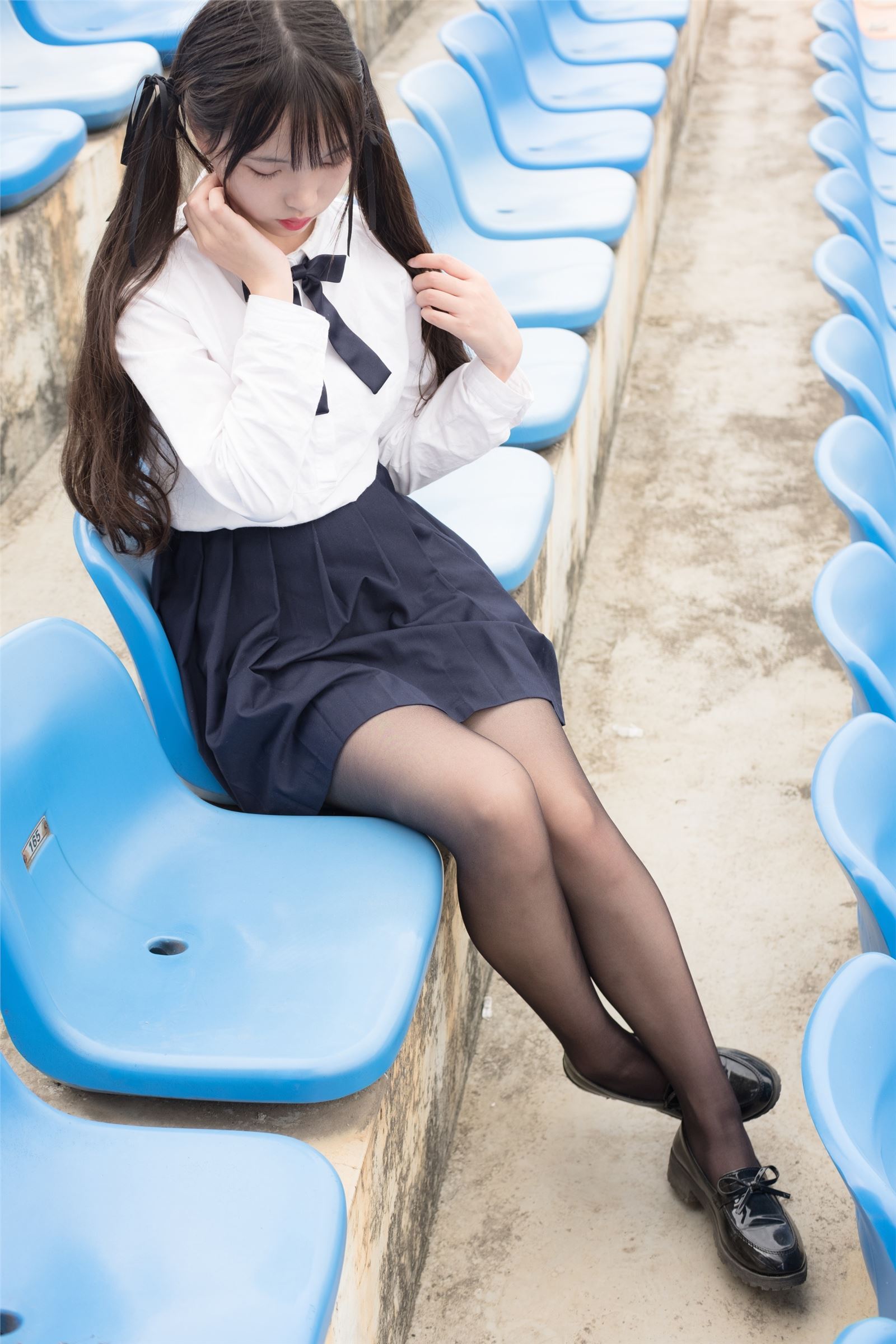 Photo by Senluo group - [ssr-009] outdoor black silk schoolgirl