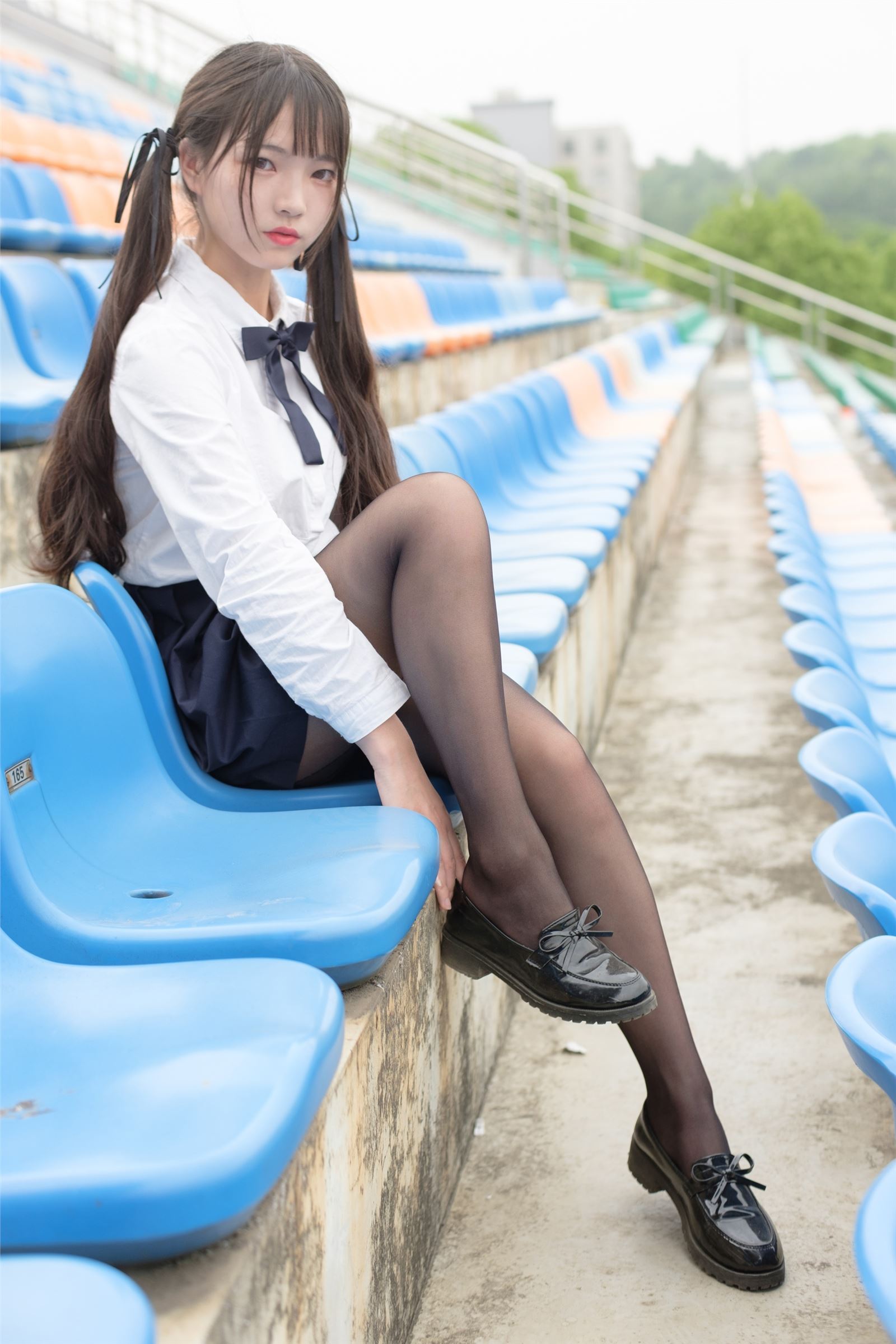 Photo by Senluo group - [ssr-009] outdoor black silk schoolgirl