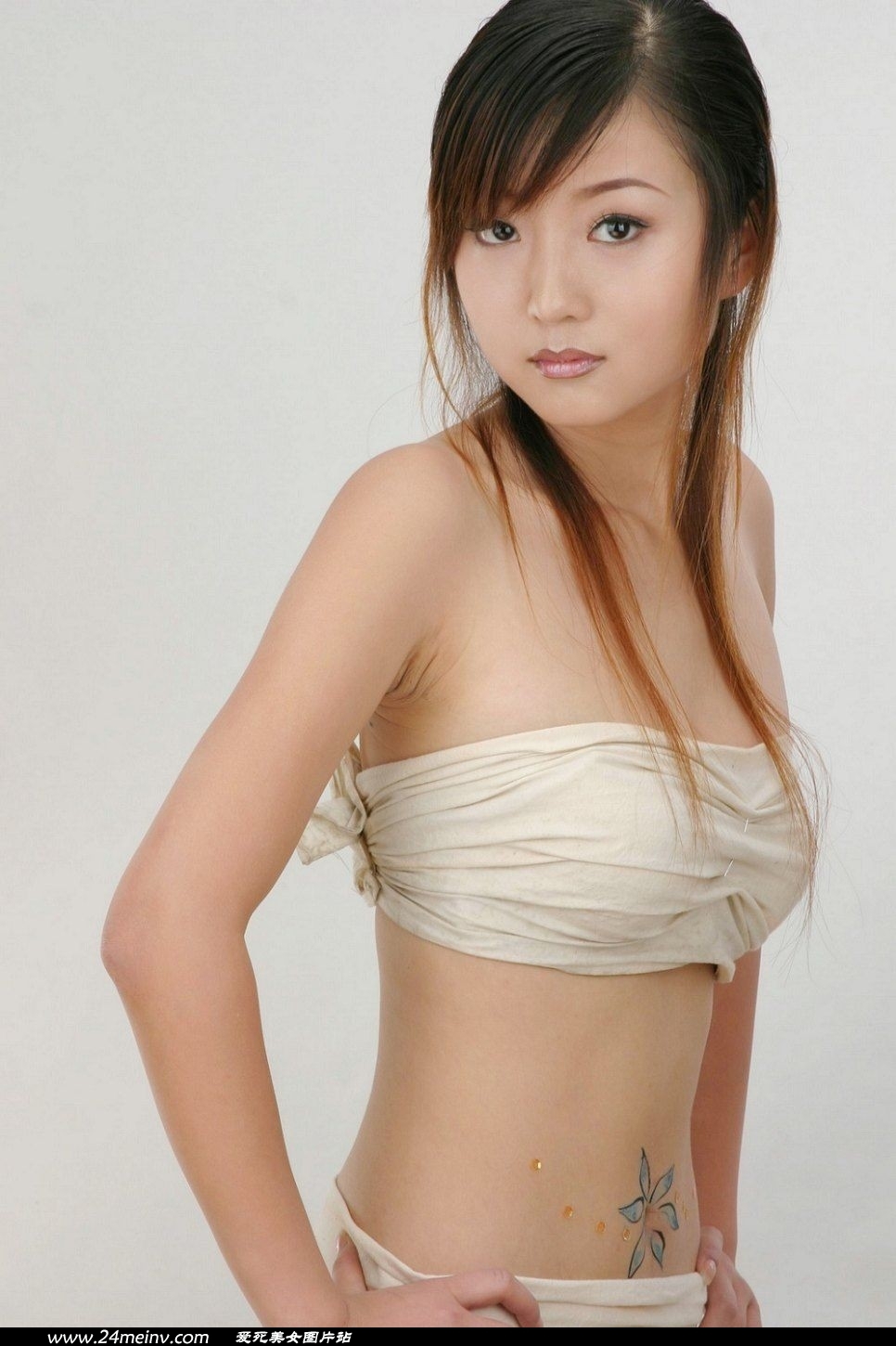 White cloth breast