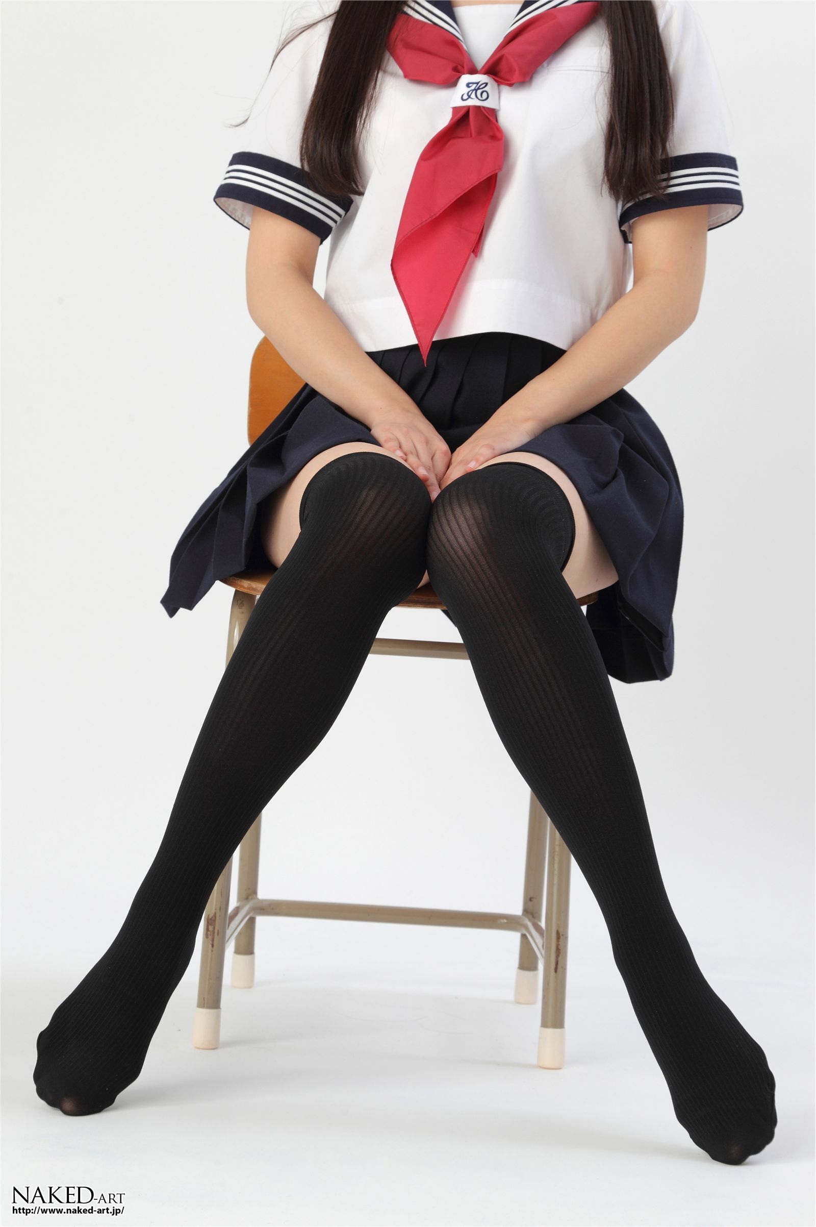 Anonymous sailor clothes and knee high 2