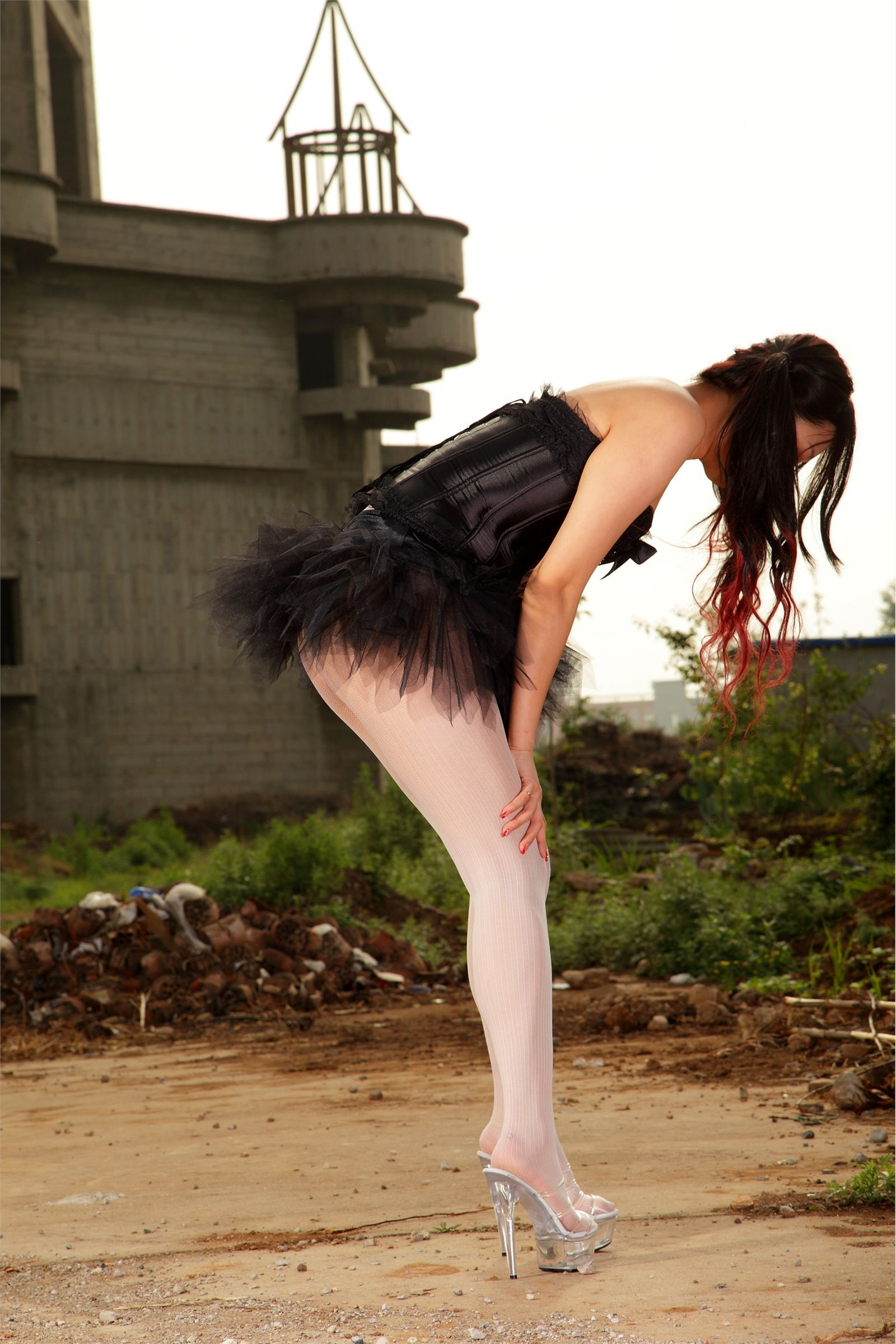 [AISs love silk] silk stockings leg beauty shoot no.019 Castle beauty