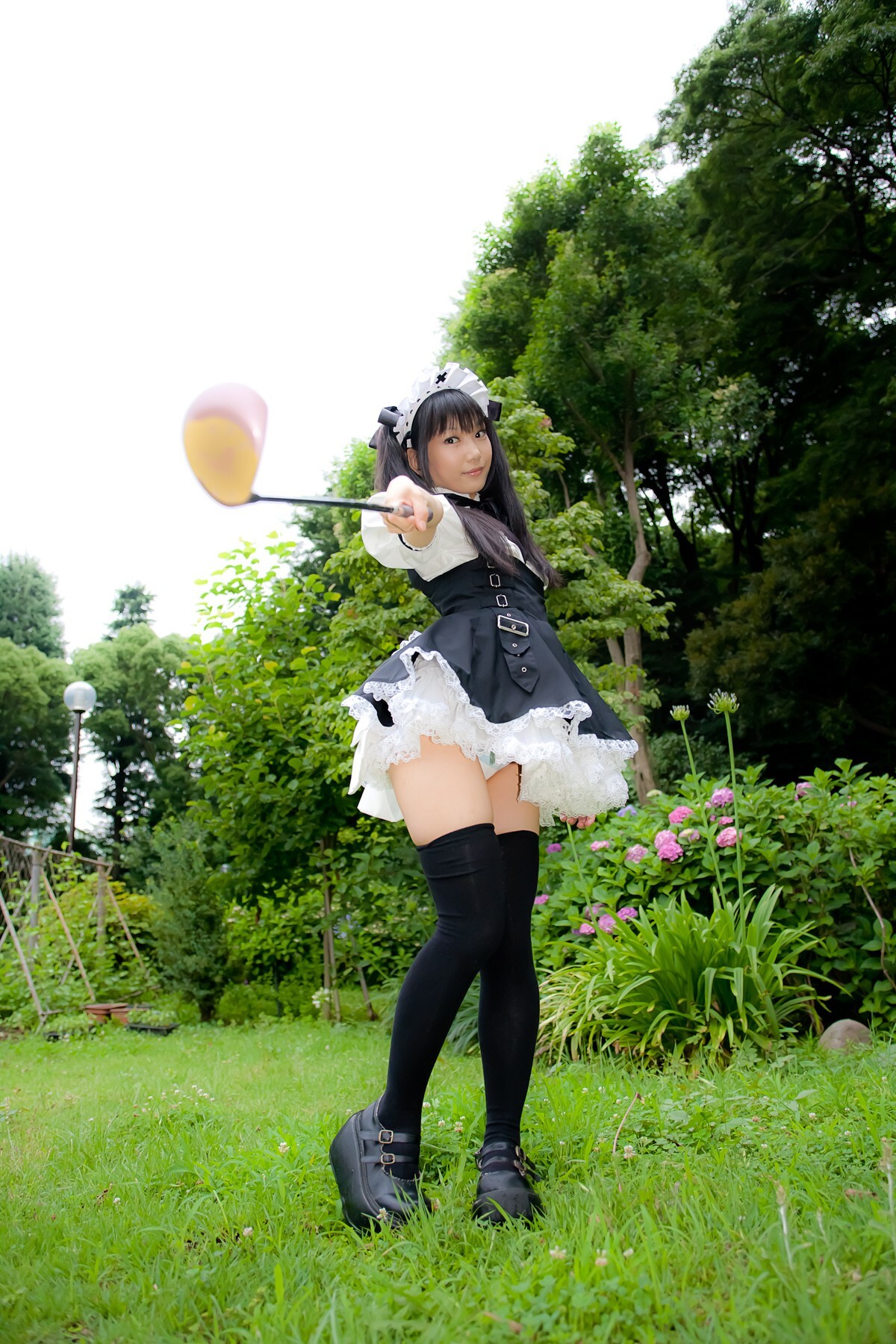 Cosplay uniform beauty lotus - Coser Collection 8 C78 - Outdoor stockings