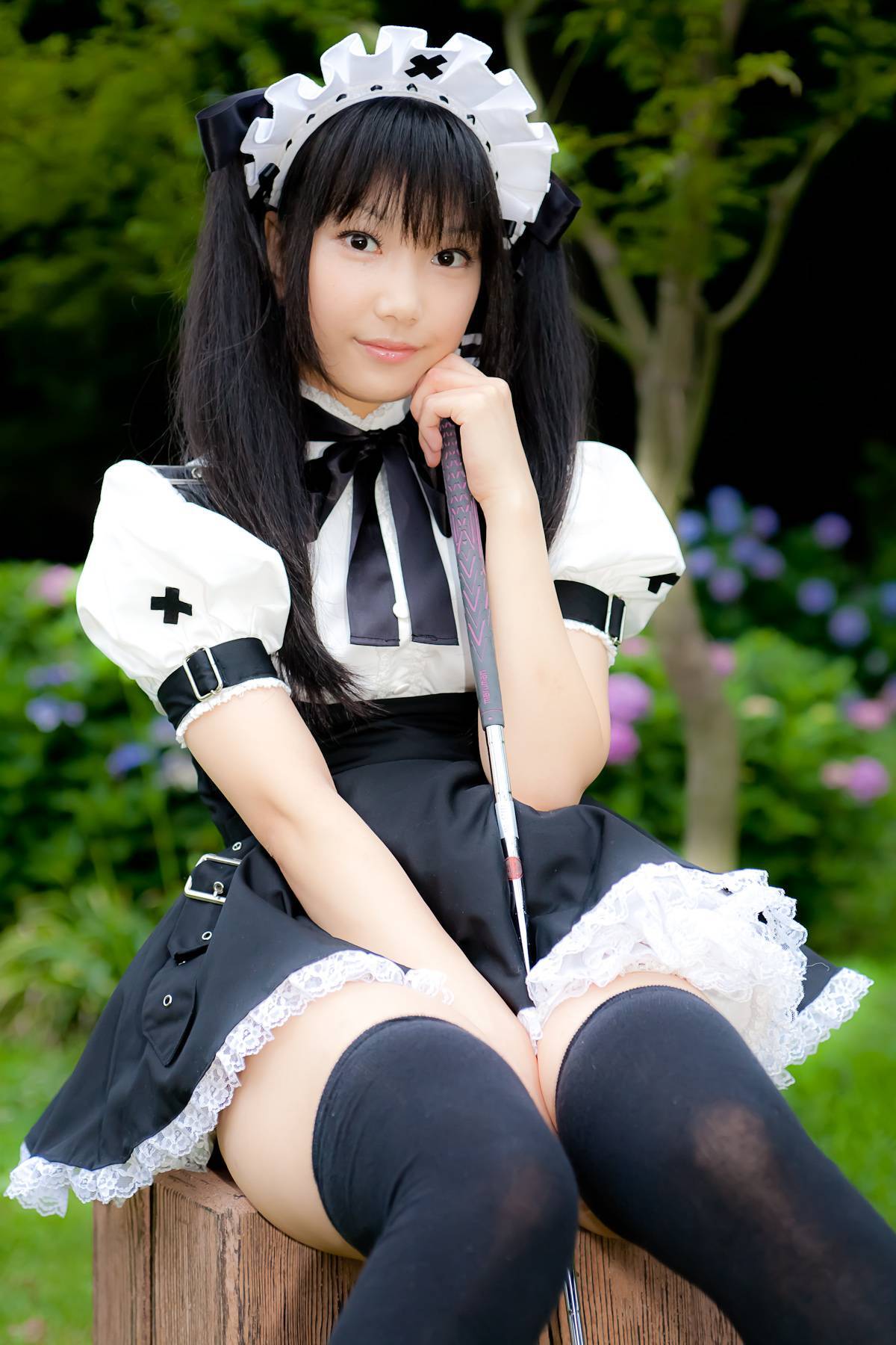 Cosplay uniform beauty lotus - Coser Collection 8 C78 - Outdoor stockings