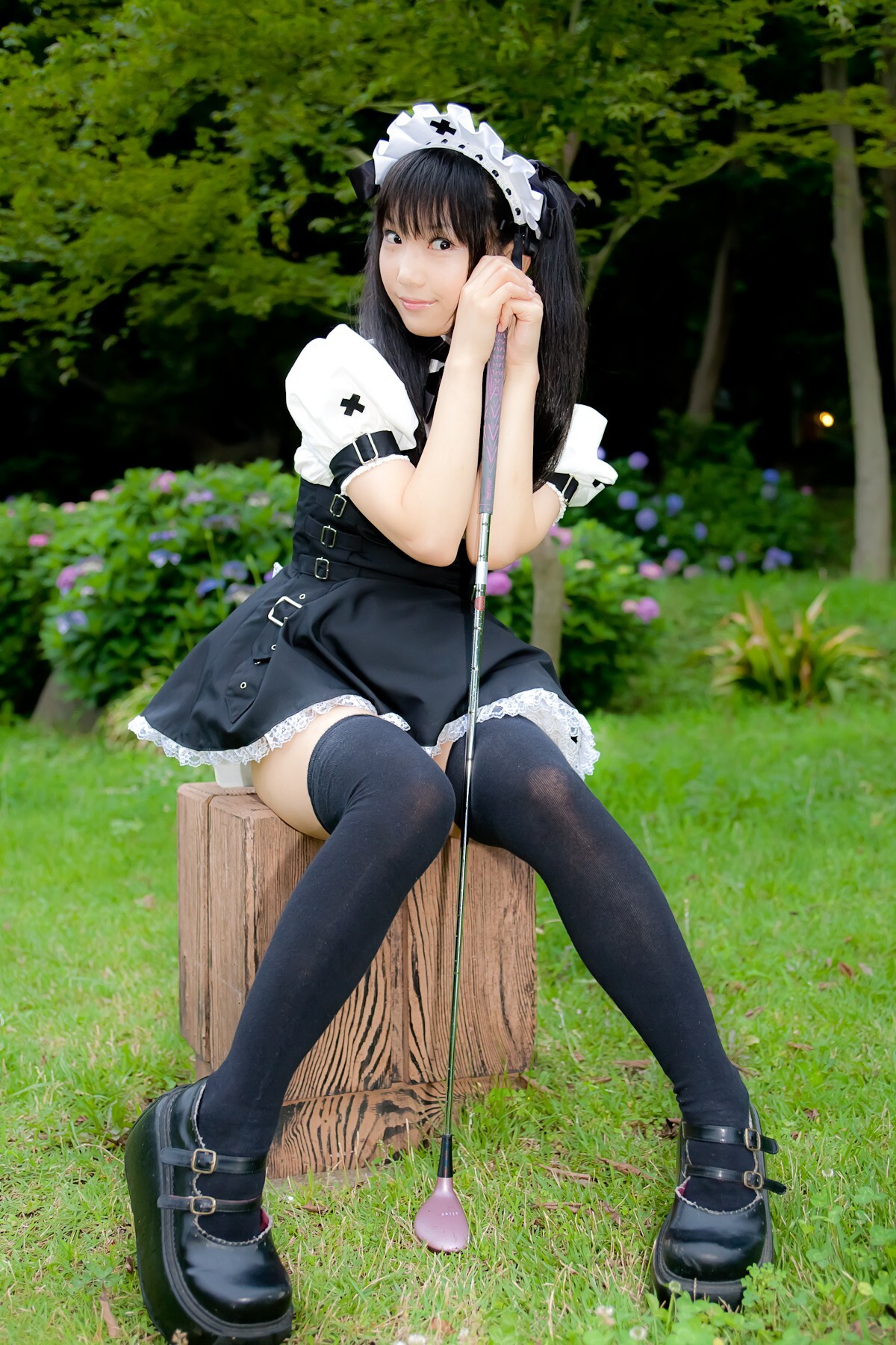 Cosplay uniform beauty lotus - Coser Collection 8 C78 - Outdoor stockings