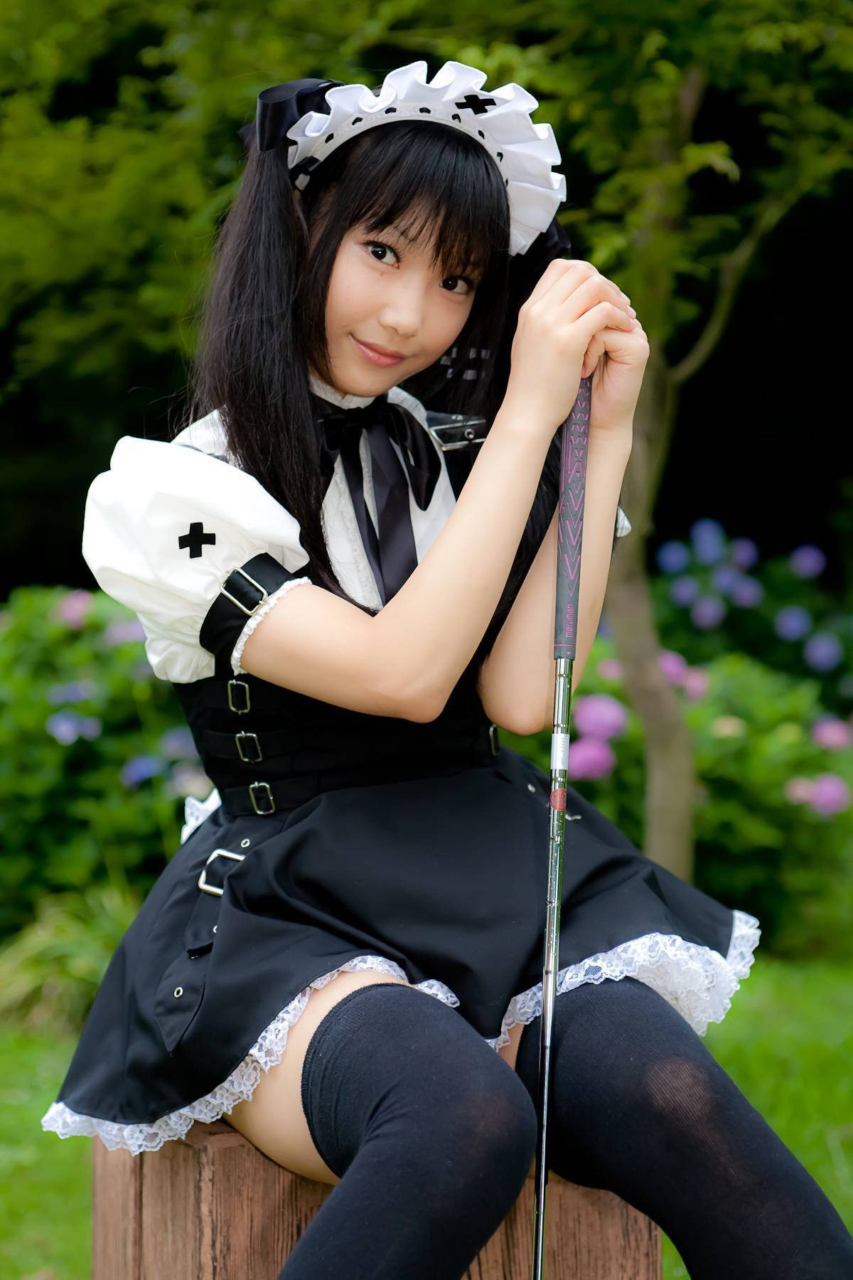 Cosplay uniform beauty lotus - Coser Collection 8 C78 - Outdoor stockings