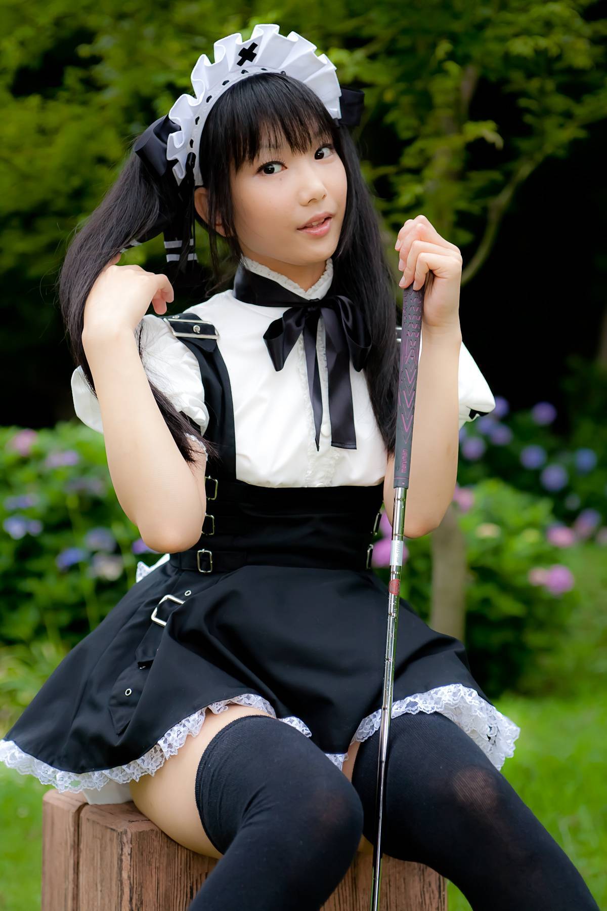 Cosplay uniform beauty lotus - Coser Collection 8 C78 - Outdoor stockings