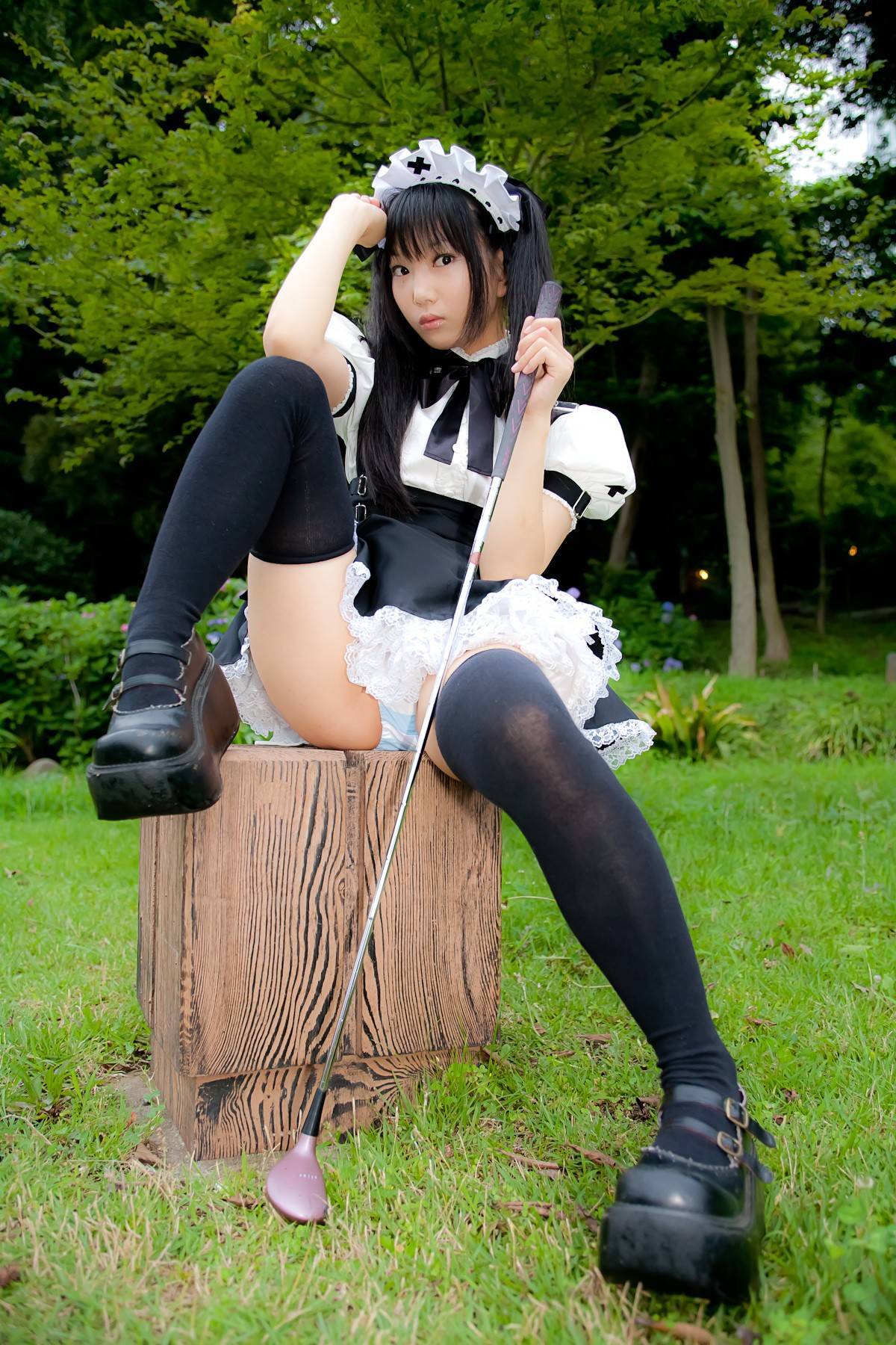 Cosplay uniform beauty lotus - Coser Collection 8 C78 - Outdoor stockings