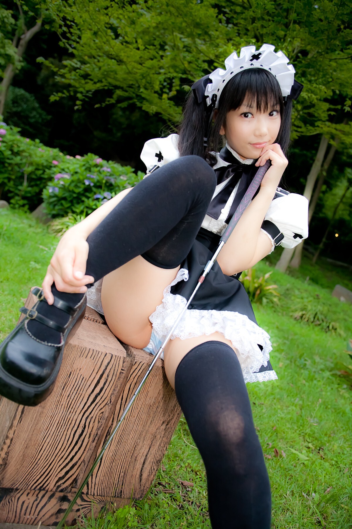 Cosplay uniform beauty lotus - Coser Collection 8 C78 - Outdoor stockings