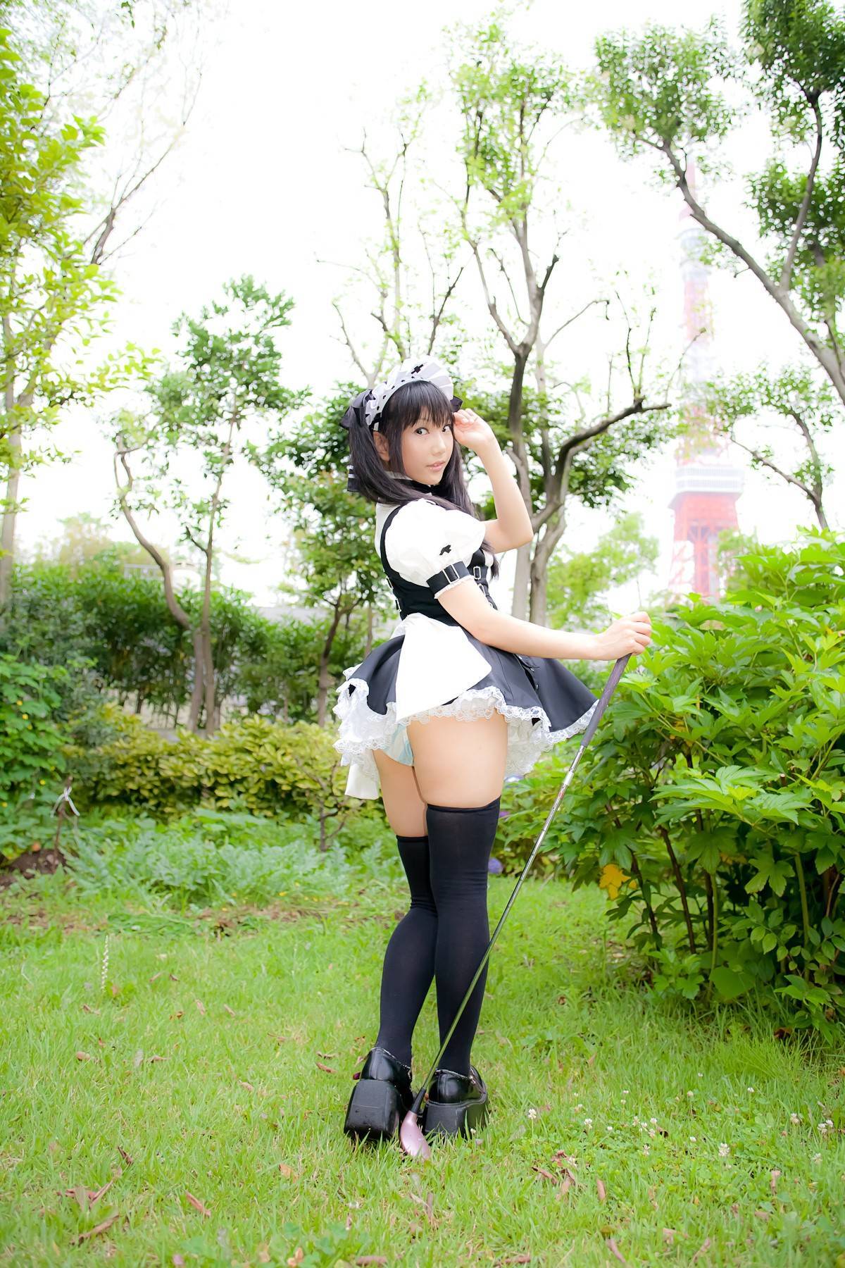 Cosplay uniform beauty lotus - Coser Collection 8 C78 - Outdoor stockings