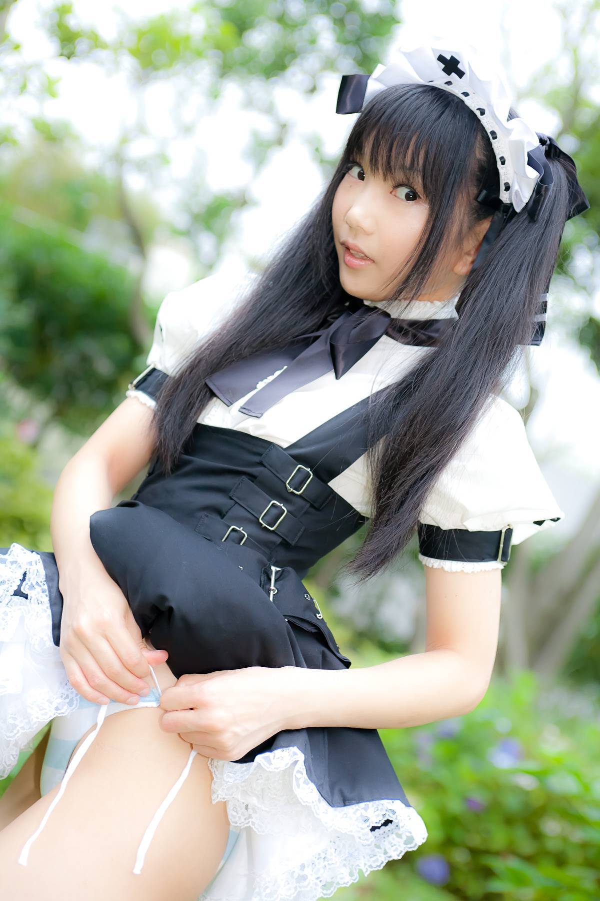 Cosplay uniform beauty lotus - Coser Collection 8 C78 - Outdoor stockings