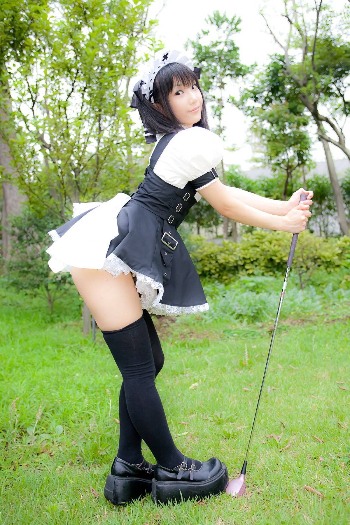 Cosplay uniform beauty lotus - Coser Collection 8 C78 - Outdoor stockings