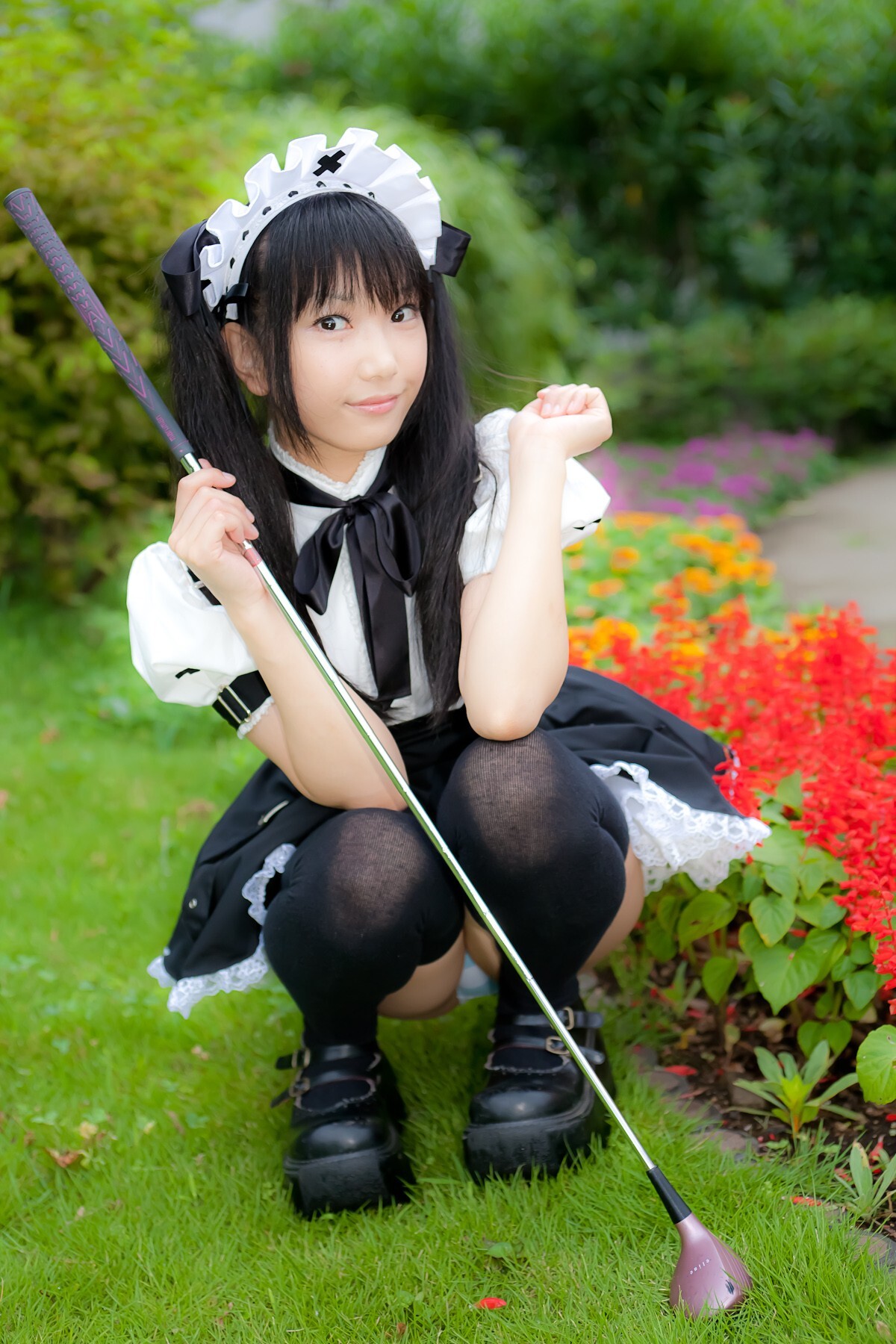 Cosplay uniform beauty lotus - Coser Collection 8 C78 - Outdoor stockings