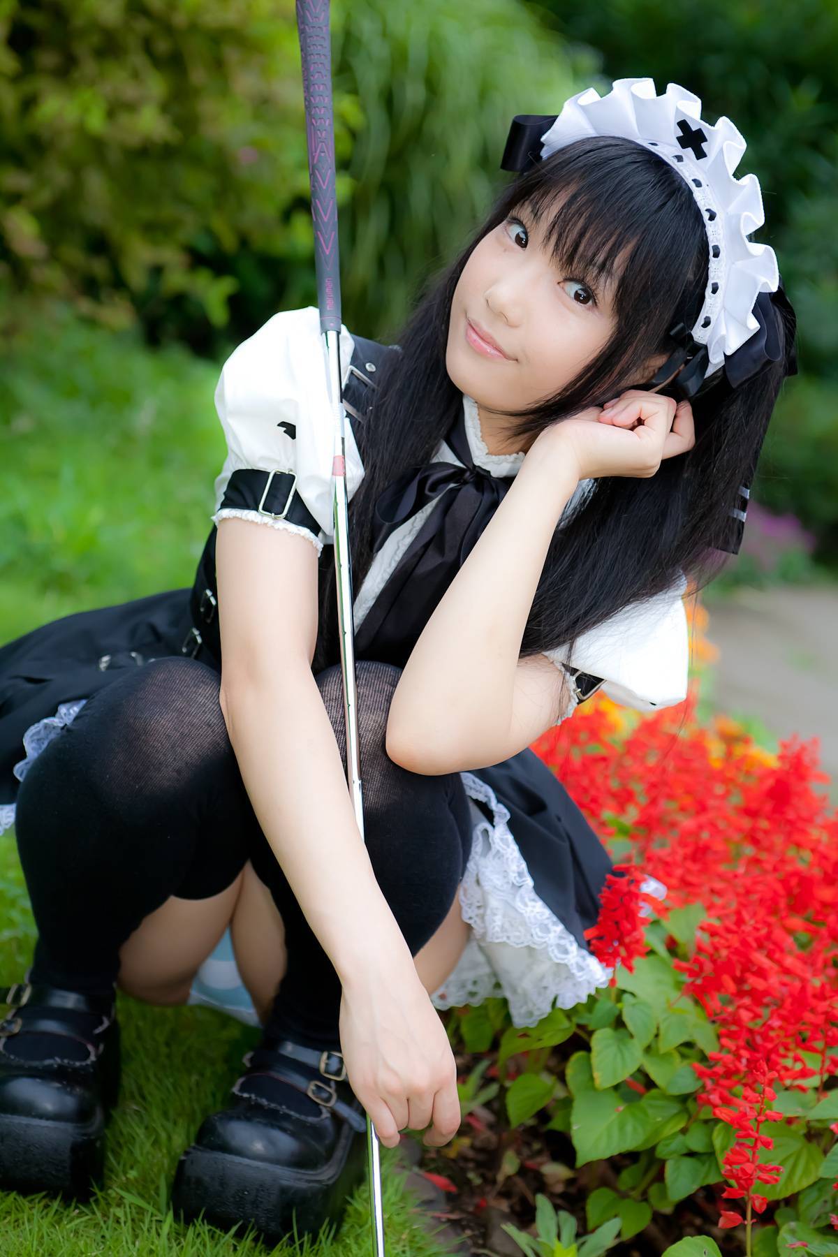 Cosplay uniform beauty lotus - Coser Collection 8 C78 - Outdoor stockings