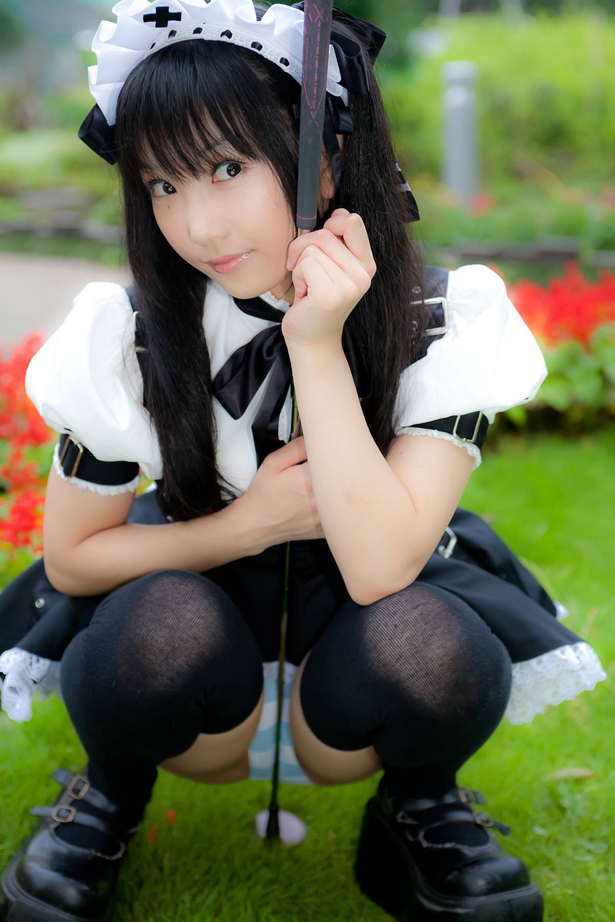 Cosplay uniform beauty lotus - Coser Collection 8 C78 - Outdoor stockings