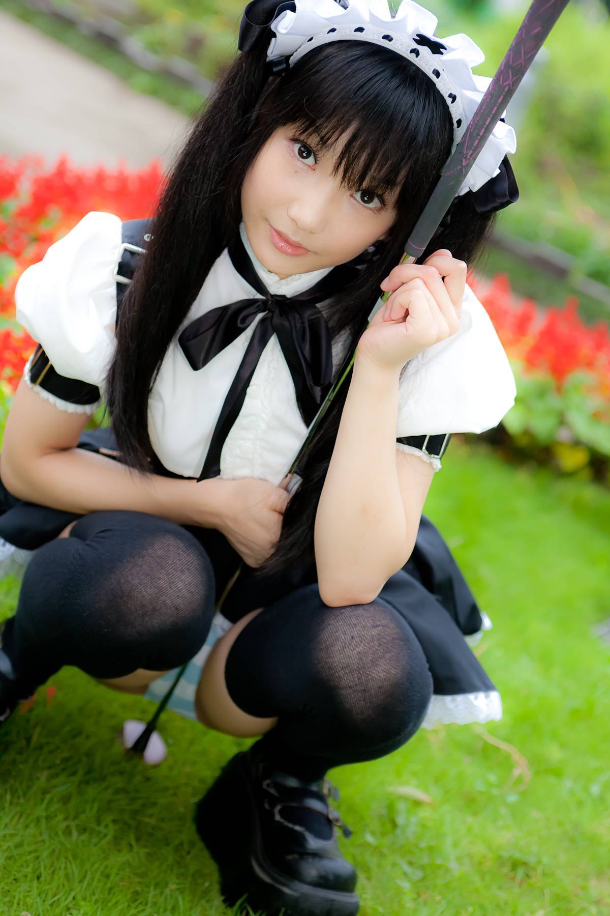 Cosplay uniform beauty lotus - Coser Collection 8 C78 - Outdoor stockings