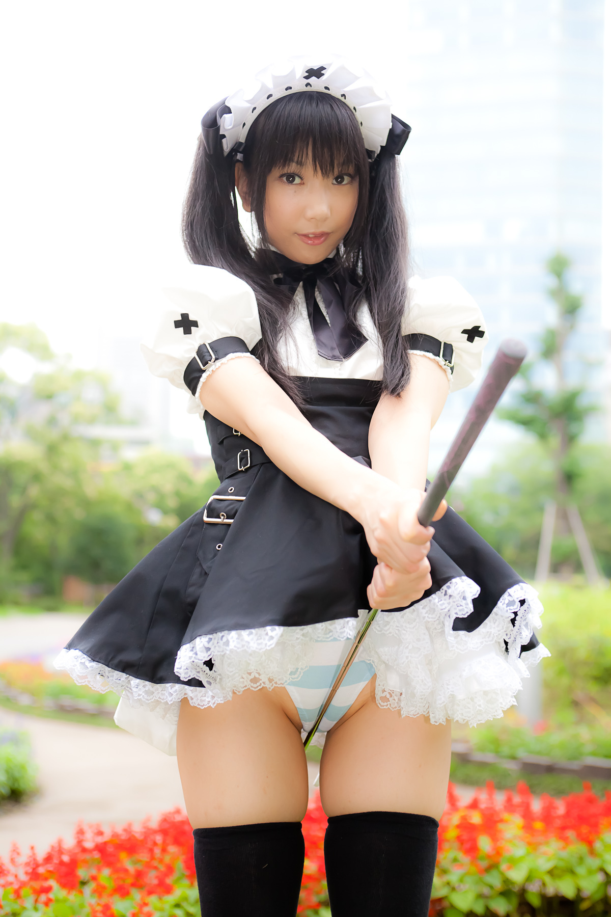 Cosplay uniform beauty lotus - Coser Collection 8 C78 - Outdoor stockings