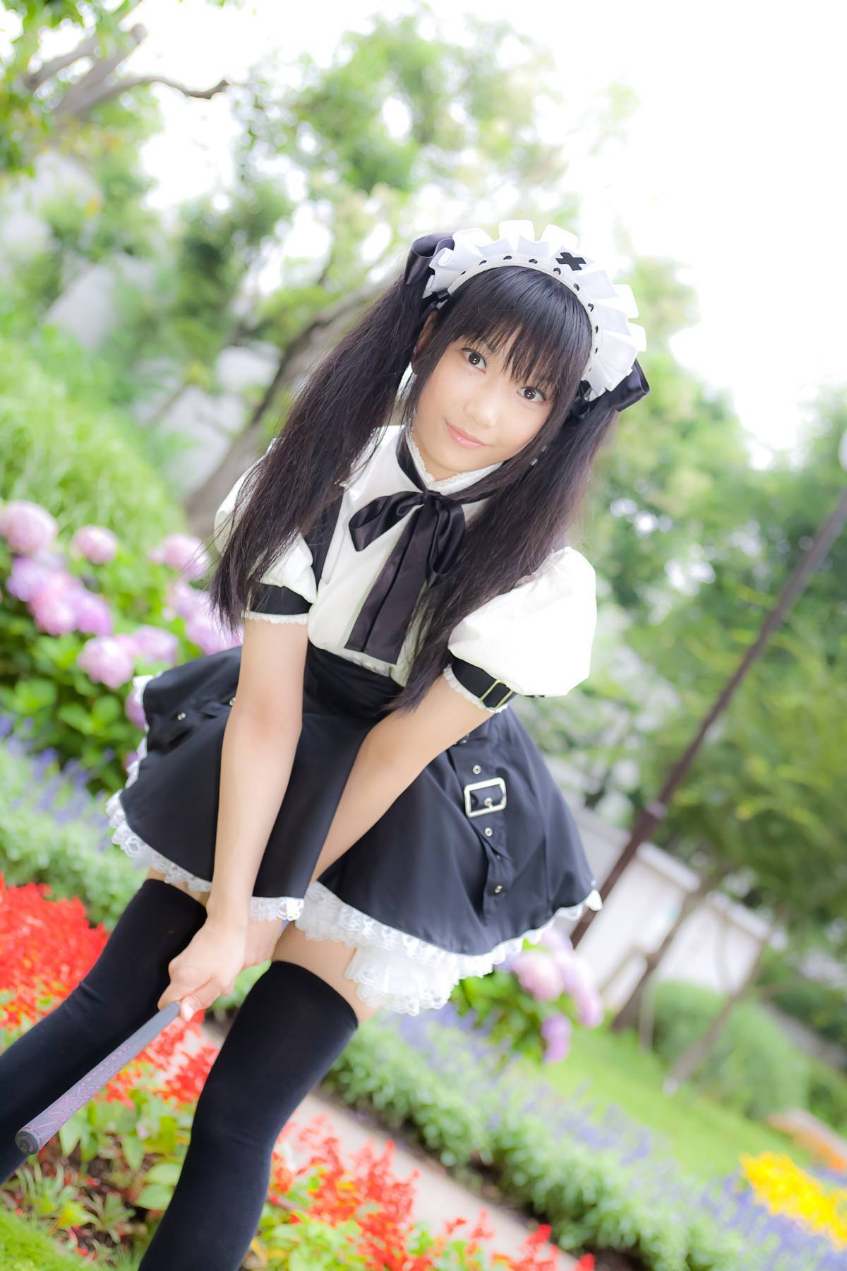 Cosplay uniform beauty lotus - Coser Collection 8 C78 - Outdoor stockings