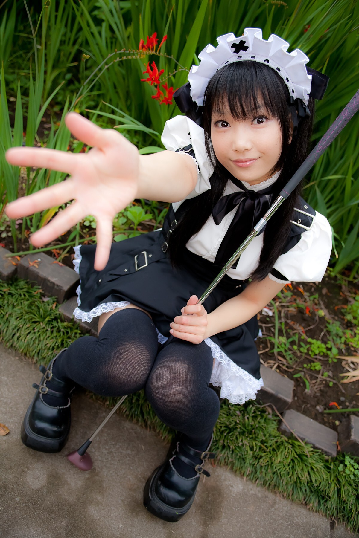 Cosplay uniform beauty lotus - Coser Collection 8 C78 - Outdoor stockings