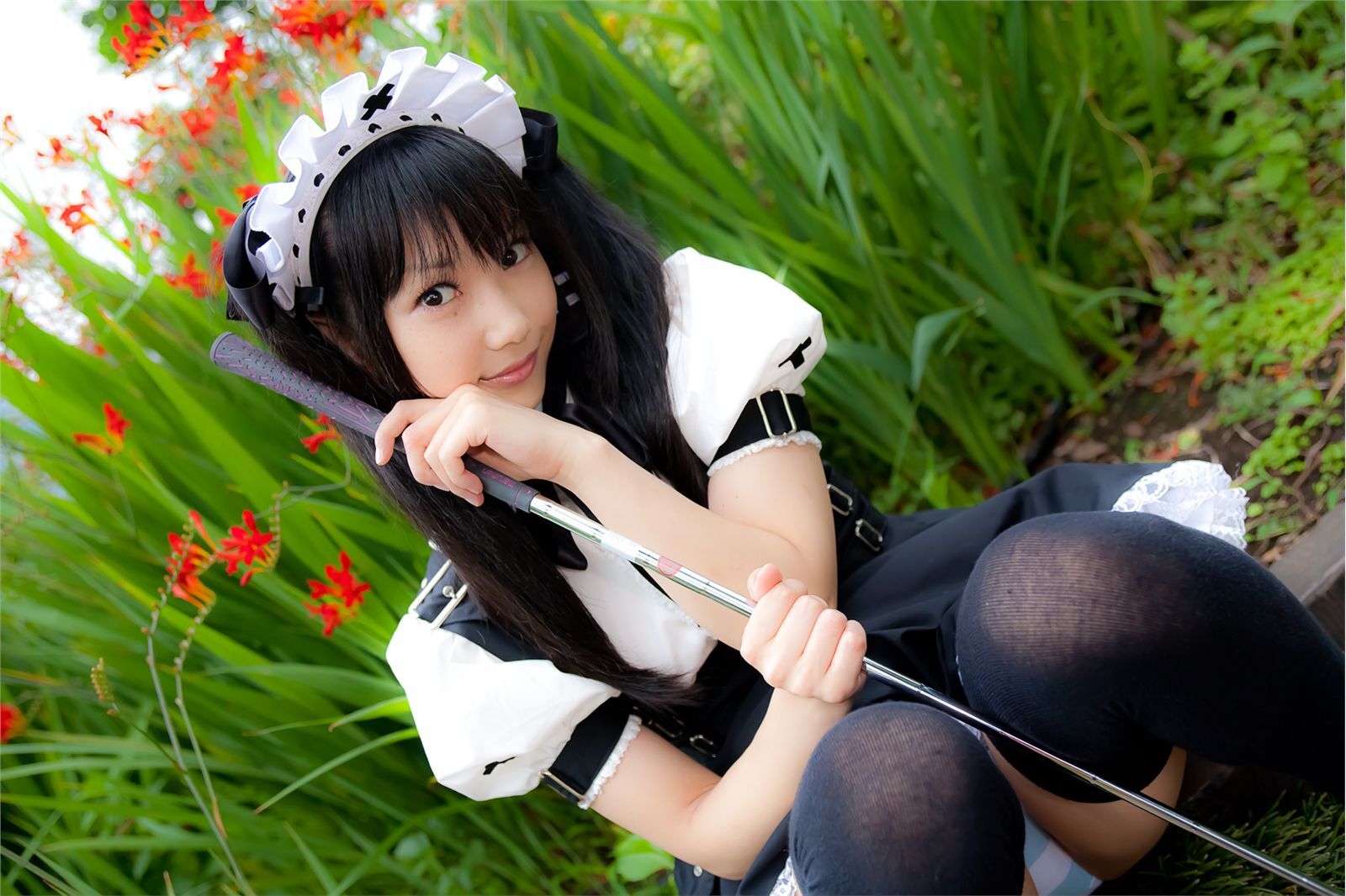 Cosplay uniform beauty lotus - Coser Collection 8 C78 - Outdoor stockings