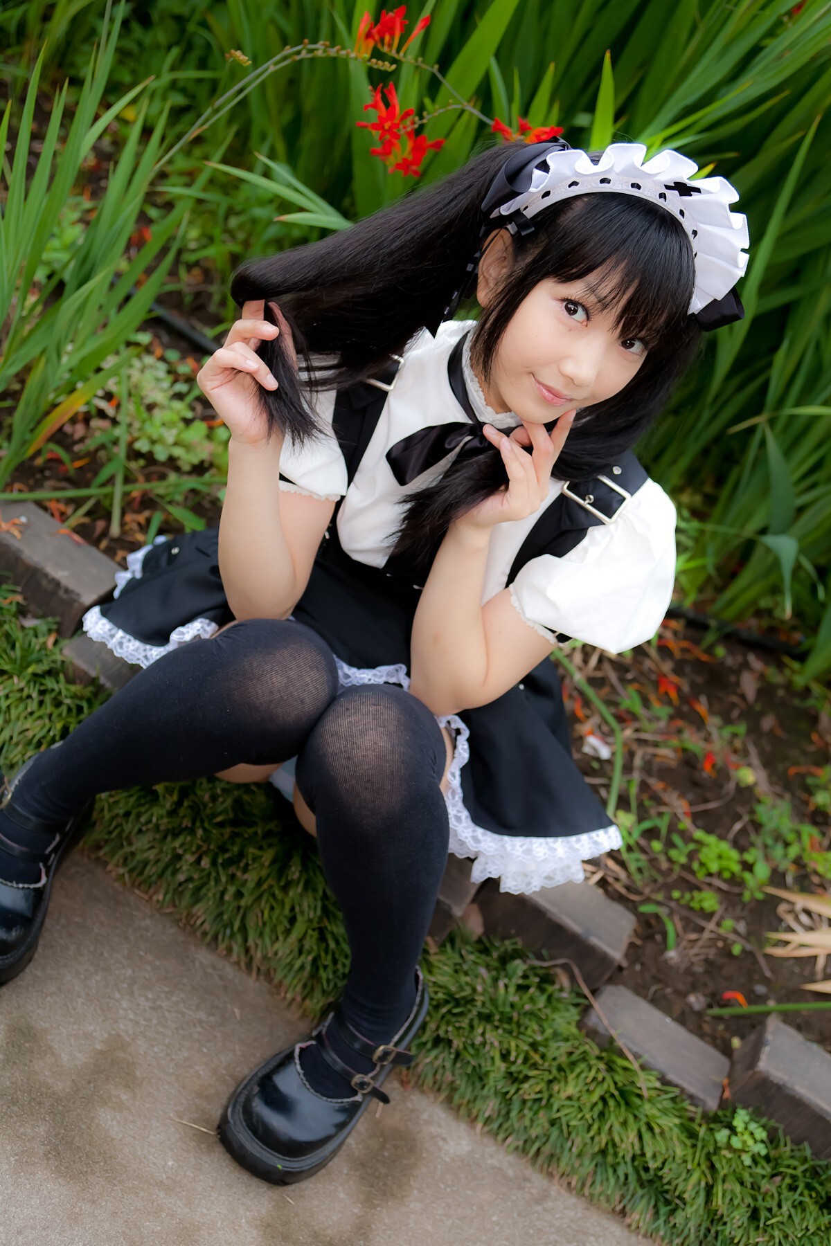 Cosplay uniform beauty lotus - Coser Collection 8 C78 - Outdoor stockings