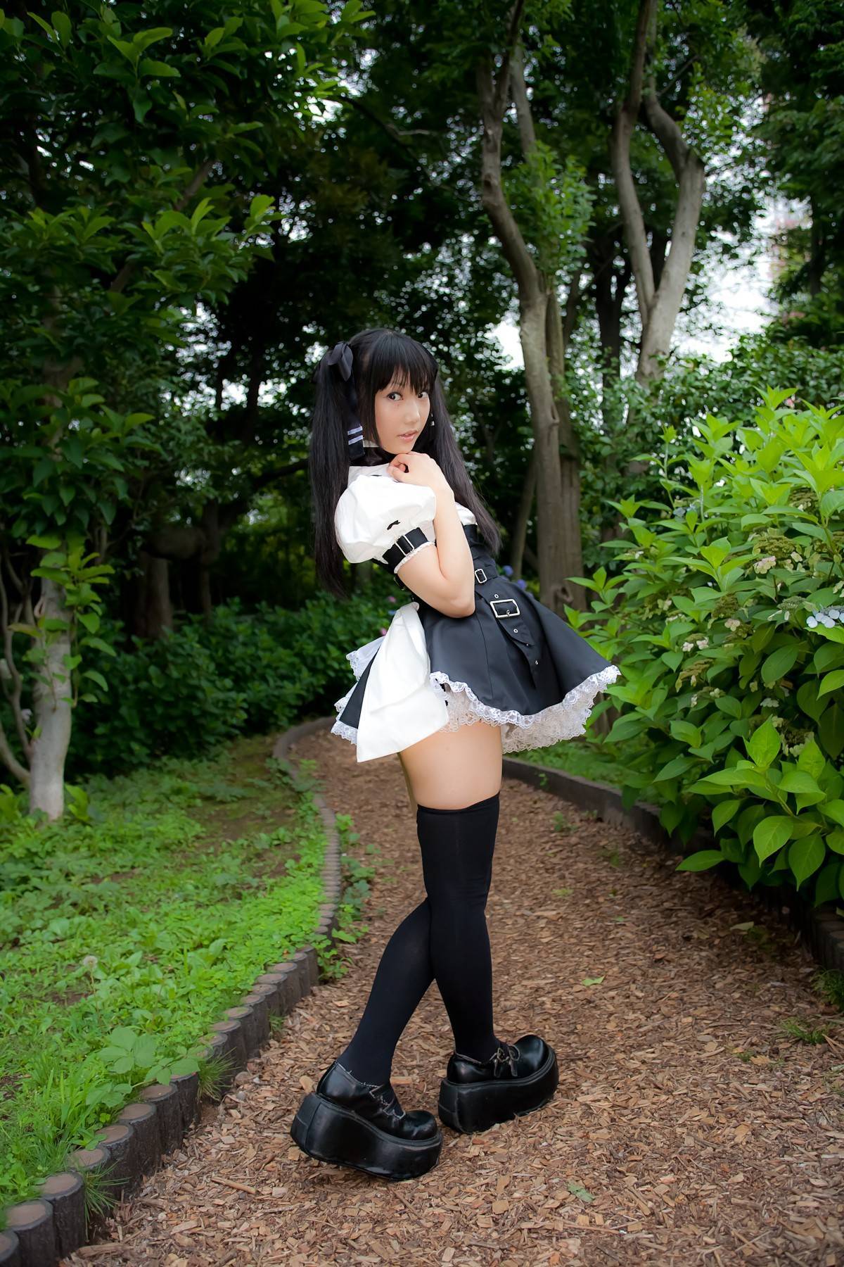 Cosplay uniform beauty lotus - Coser Collection 8 C78 - Outdoor stockings