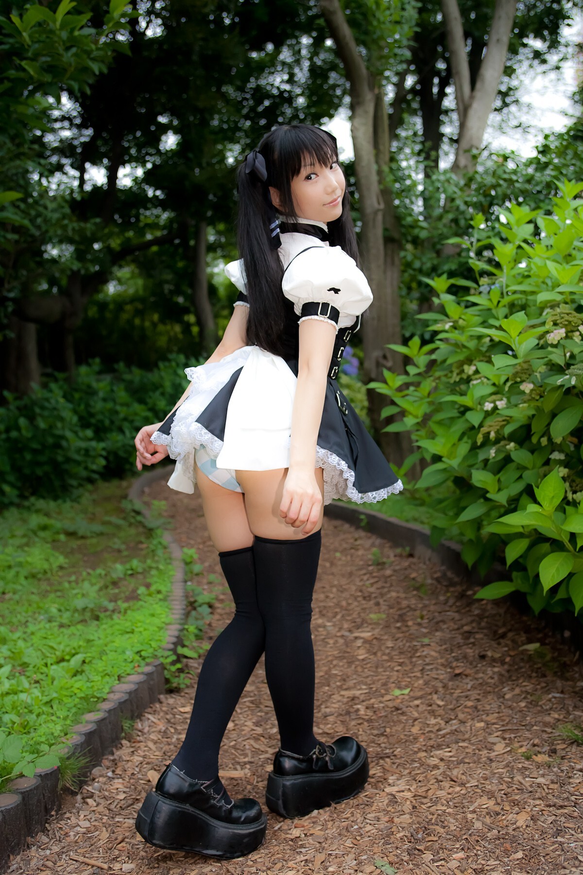 Cosplay uniform beauty lotus - Coser Collection 8 C78 - Outdoor stockings