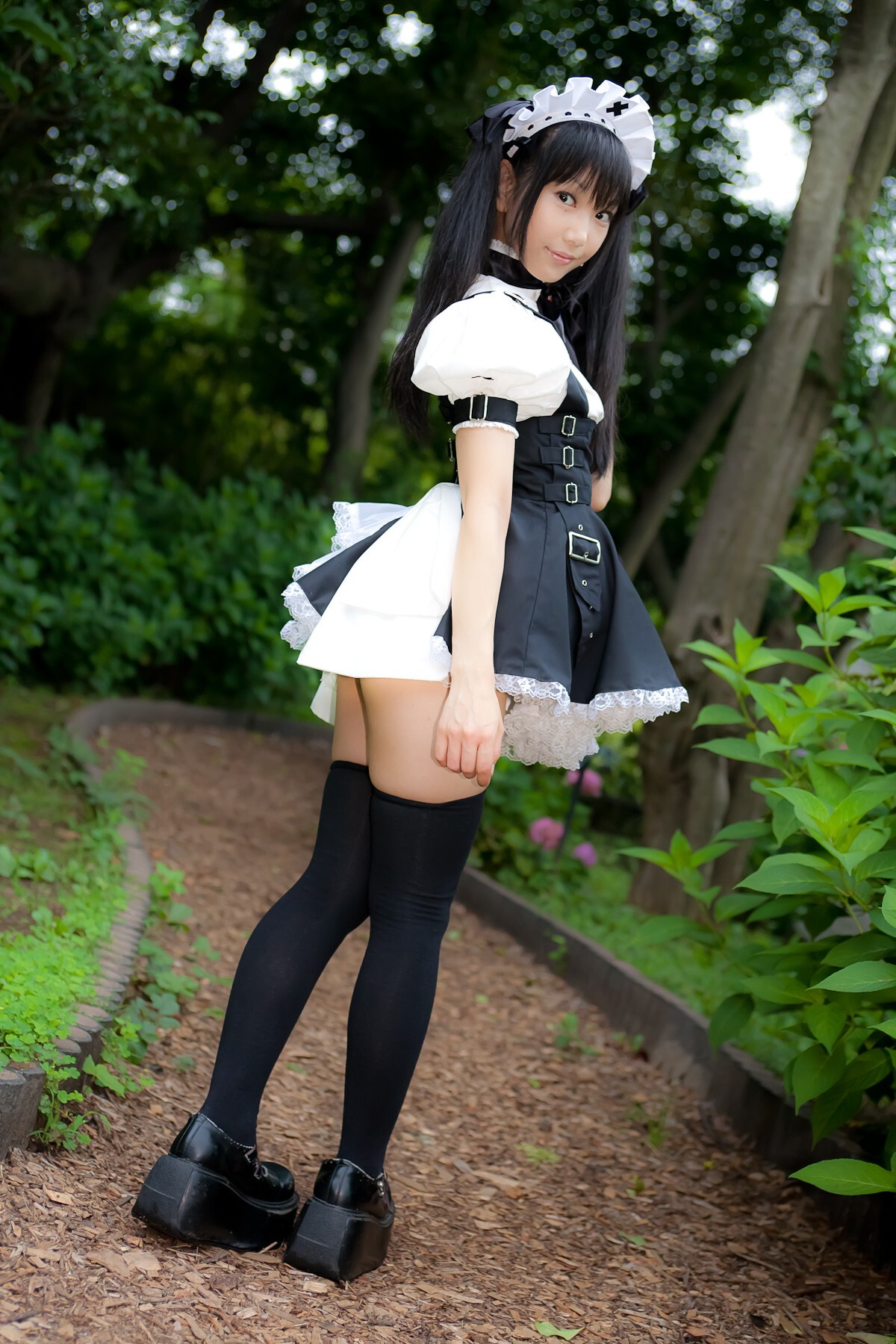 Cosplay uniform beauty lotus - Coser Collection 8 C78 - Outdoor stockings