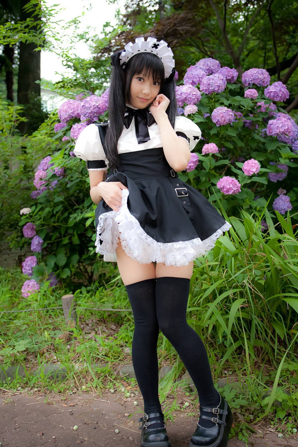 Cosplay uniform beauty lotus - Coser Collection 8 C78 - Outdoor stockings