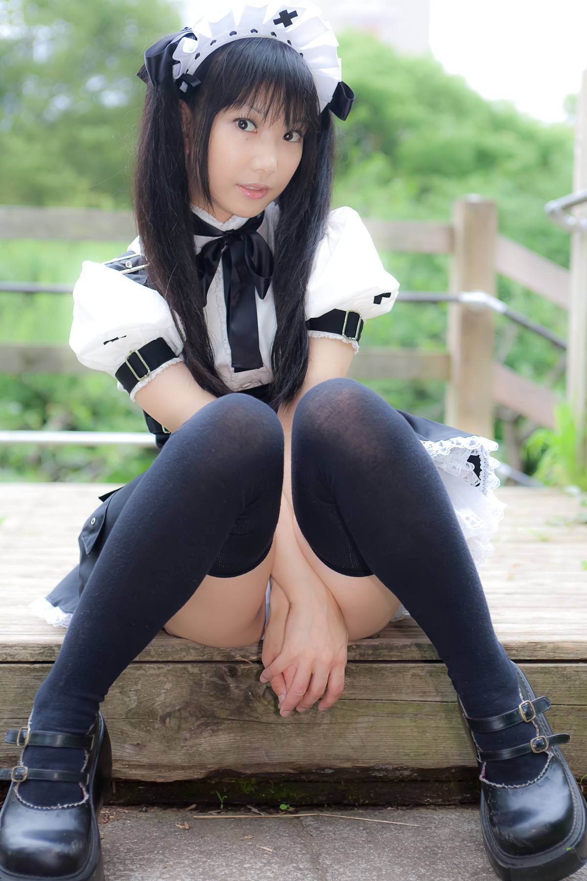 Cosplay uniform beauty lotus - Coser Collection 8 C78 - Outdoor stockings