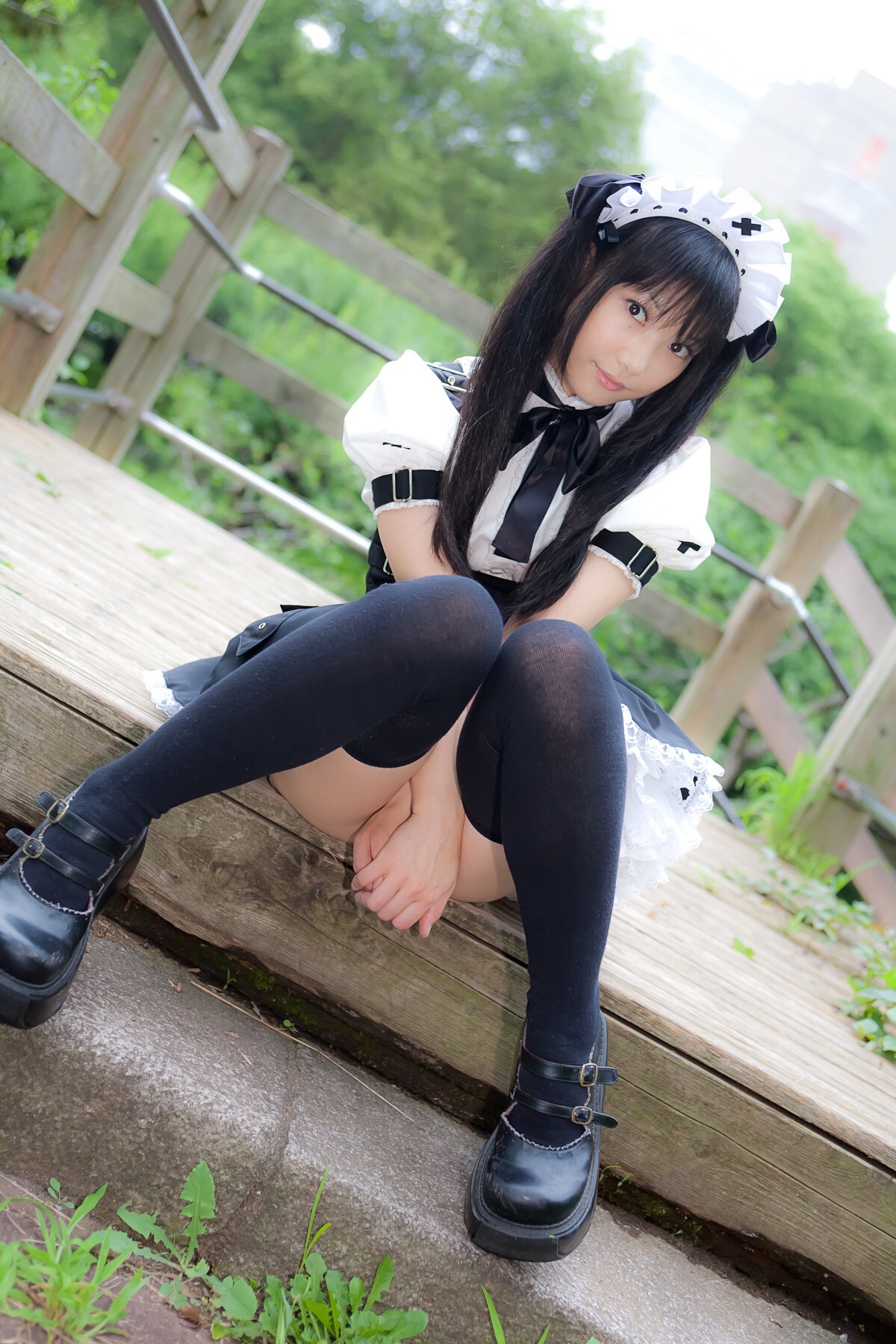 Cosplay uniform beauty lotus - Coser Collection 8 C78 - Outdoor stockings