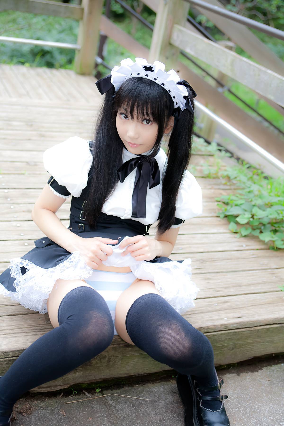 Cosplay uniform beauty lotus - Coser Collection 8 C78 - Outdoor stockings