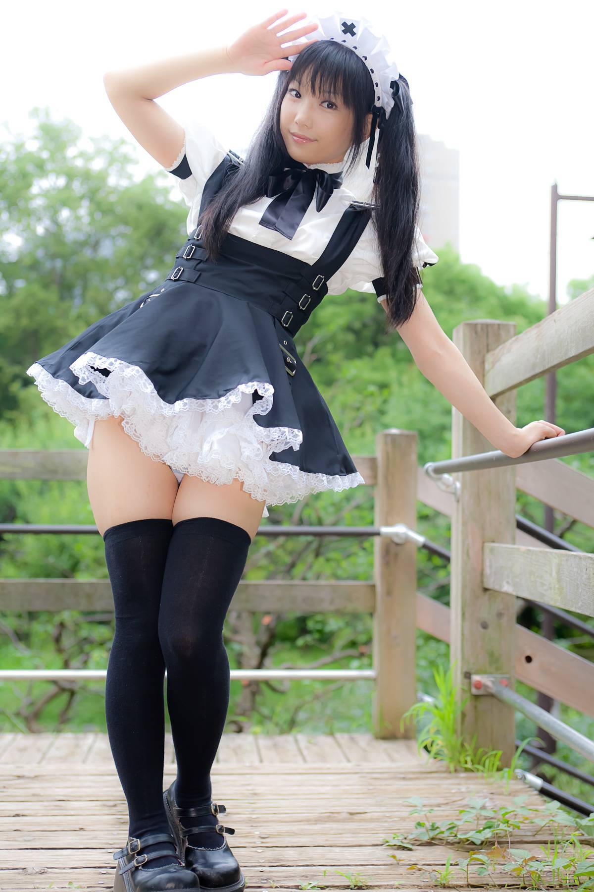 Cosplay uniform beauty lotus - Coser Collection 8 C78 - Outdoor stockings