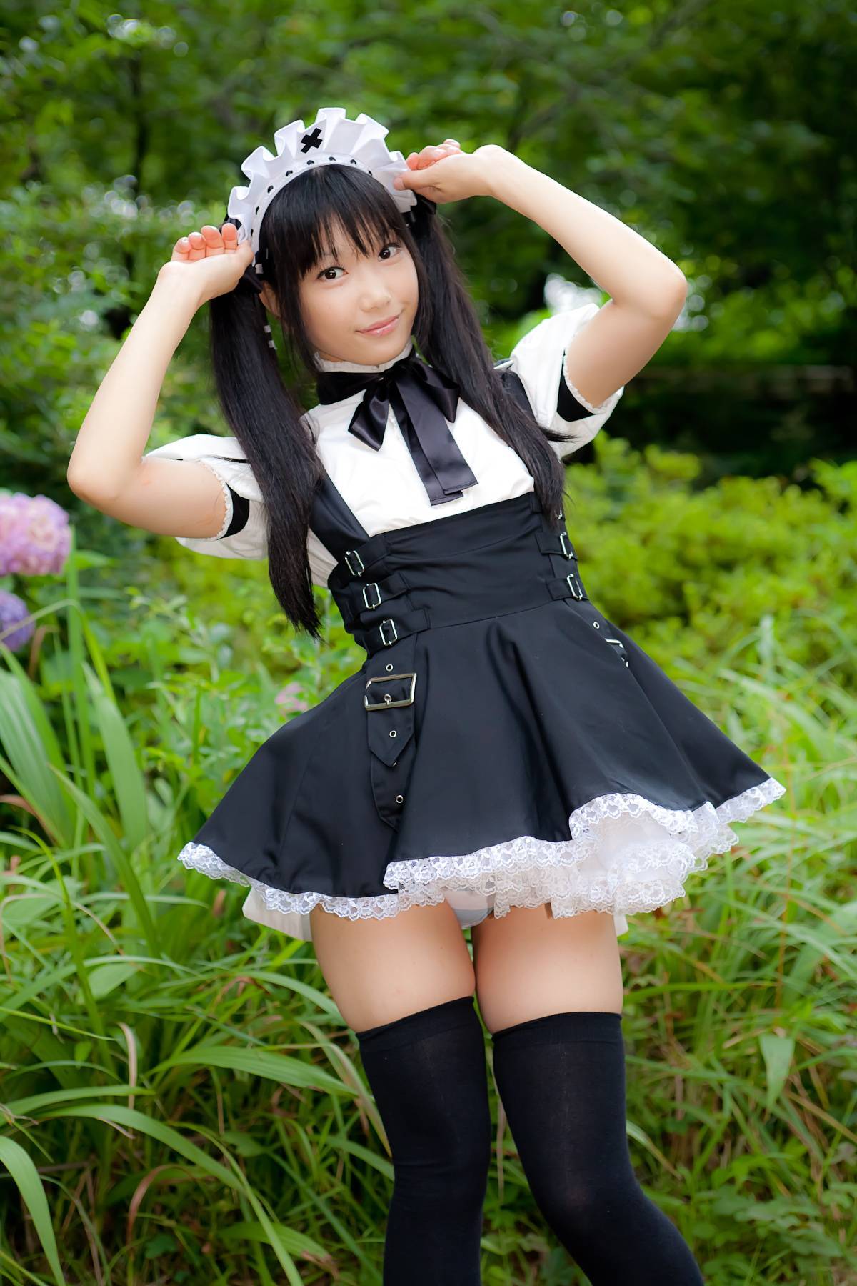 Cosplay uniform beauty lotus - Coser Collection 8 C78 - Outdoor stockings