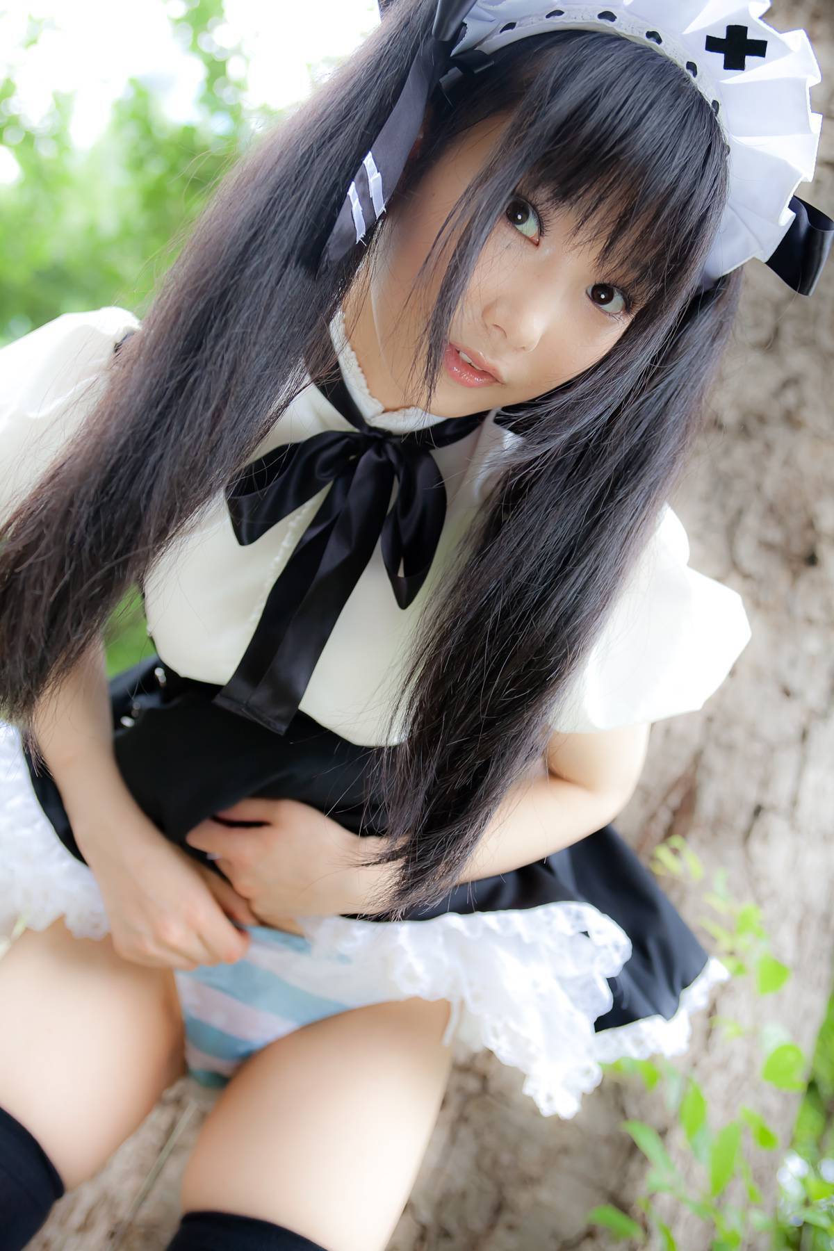 Cosplay uniform beauty lotus - Coser Collection 8 C78 - Outdoor stockings