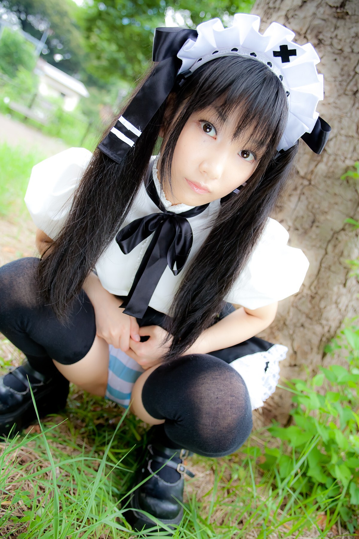 Cosplay uniform beauty lotus - Coser Collection 8 C78 - Outdoor stockings