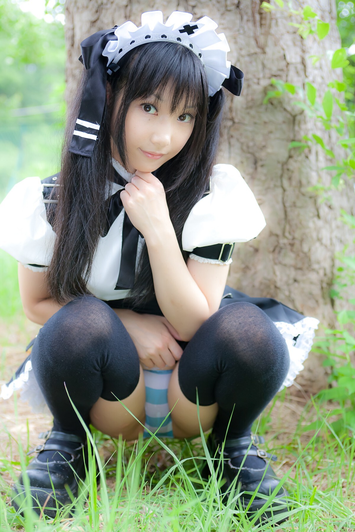 Cosplay uniform beauty lotus - Coser Collection 8 C78 - Outdoor stockings