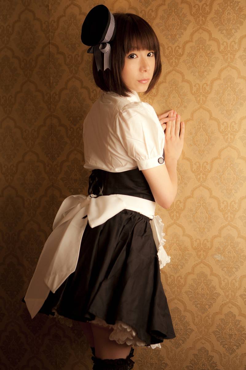 Cosplay C78 longphoto white hair sexy Japanese maid