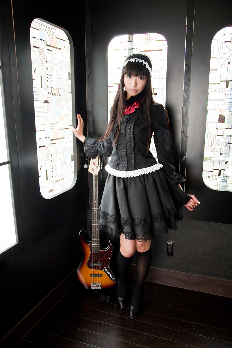 Silk stockings beauty guitar campus cosplay