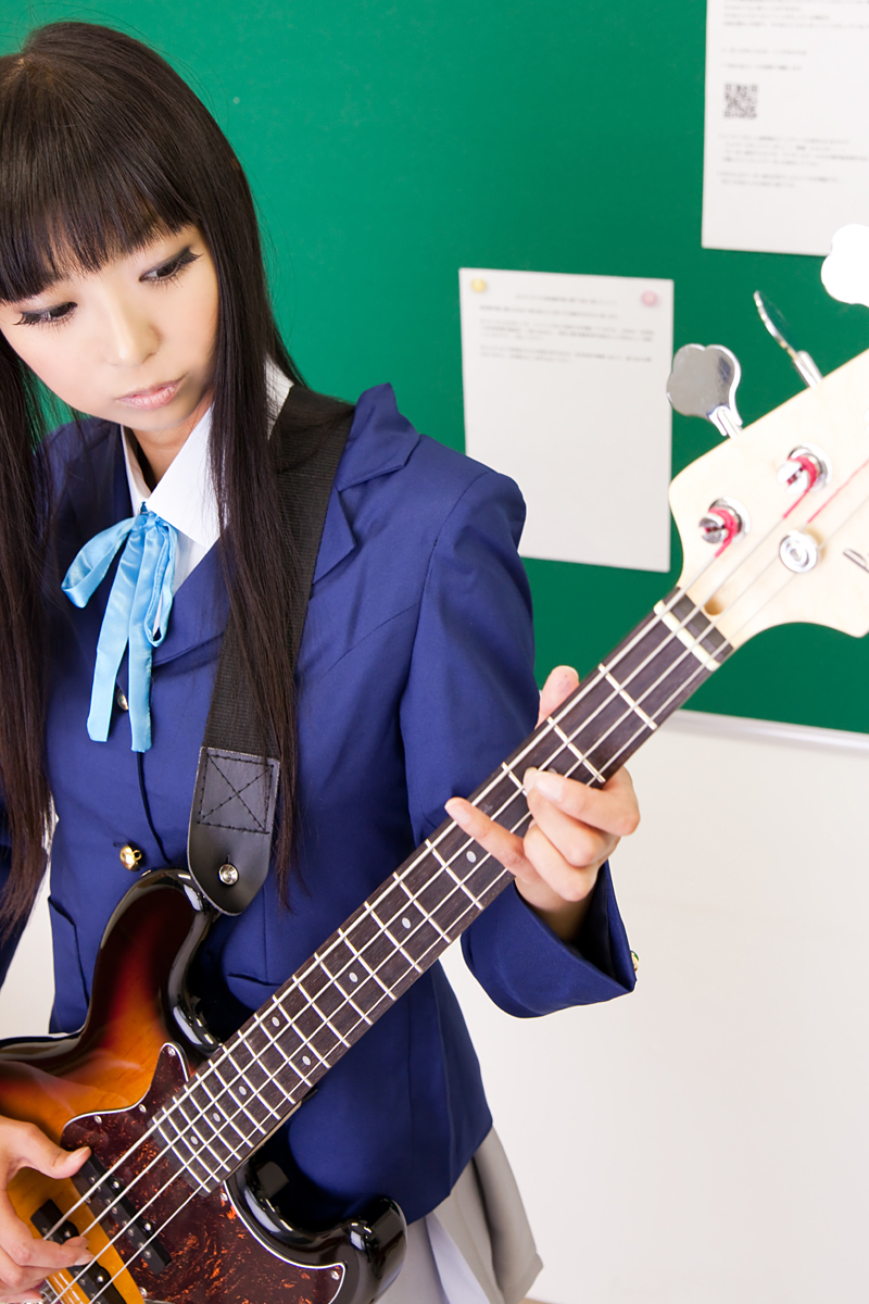 Silk stockings beauty guitar campus cosplay