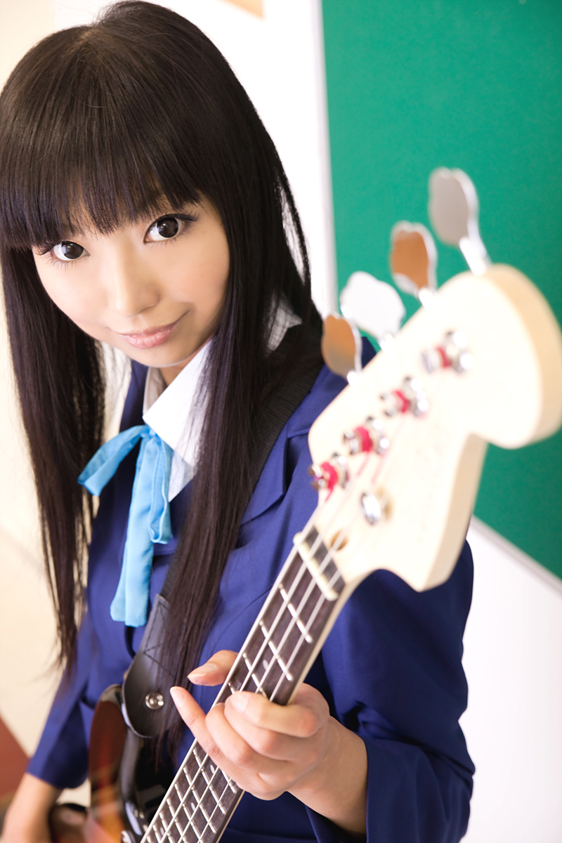 Silk stockings beauty guitar campus cosplay