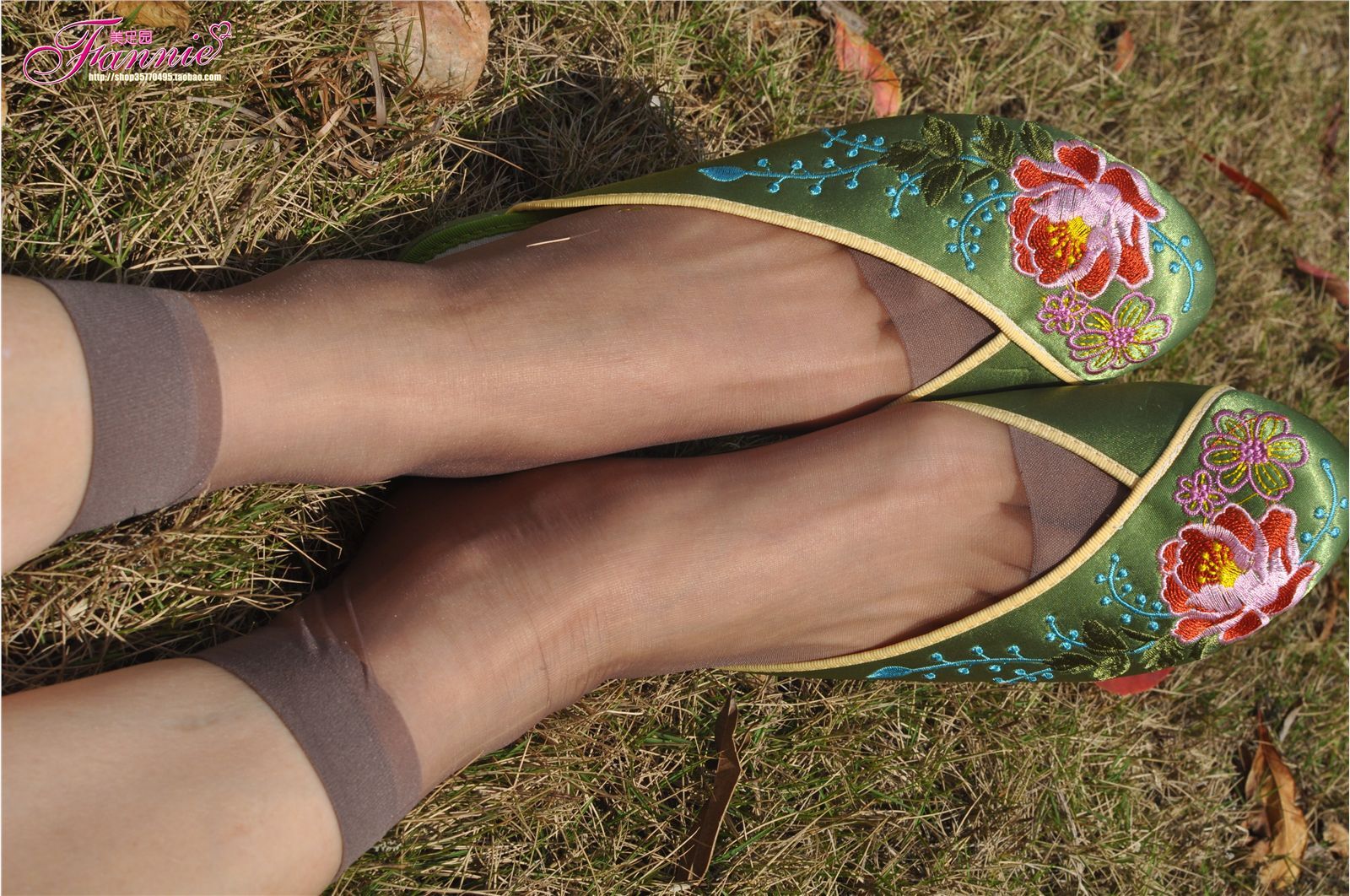 Fannie Fanny high definition original picture touch sunshine (embroidered shoes grey silk) no.087