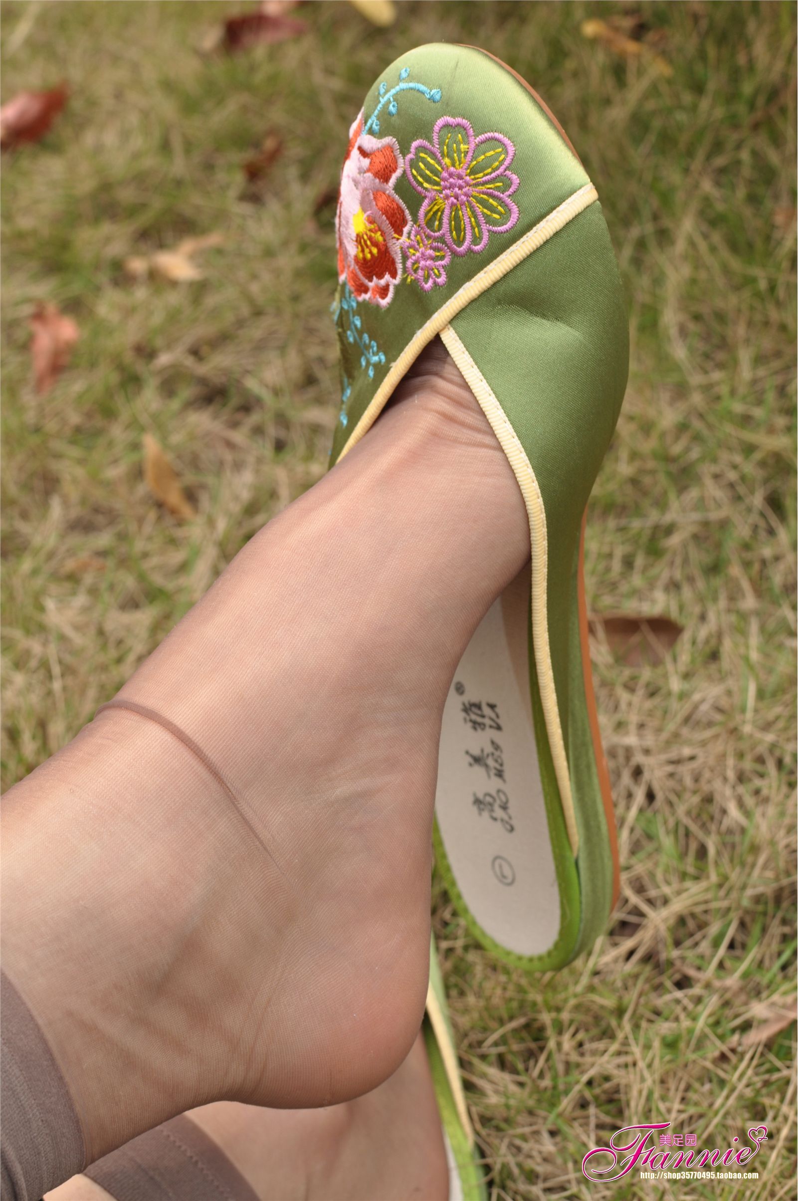 Fannie Fanny high definition original picture touch sunshine (embroidered shoes grey silk) no.087