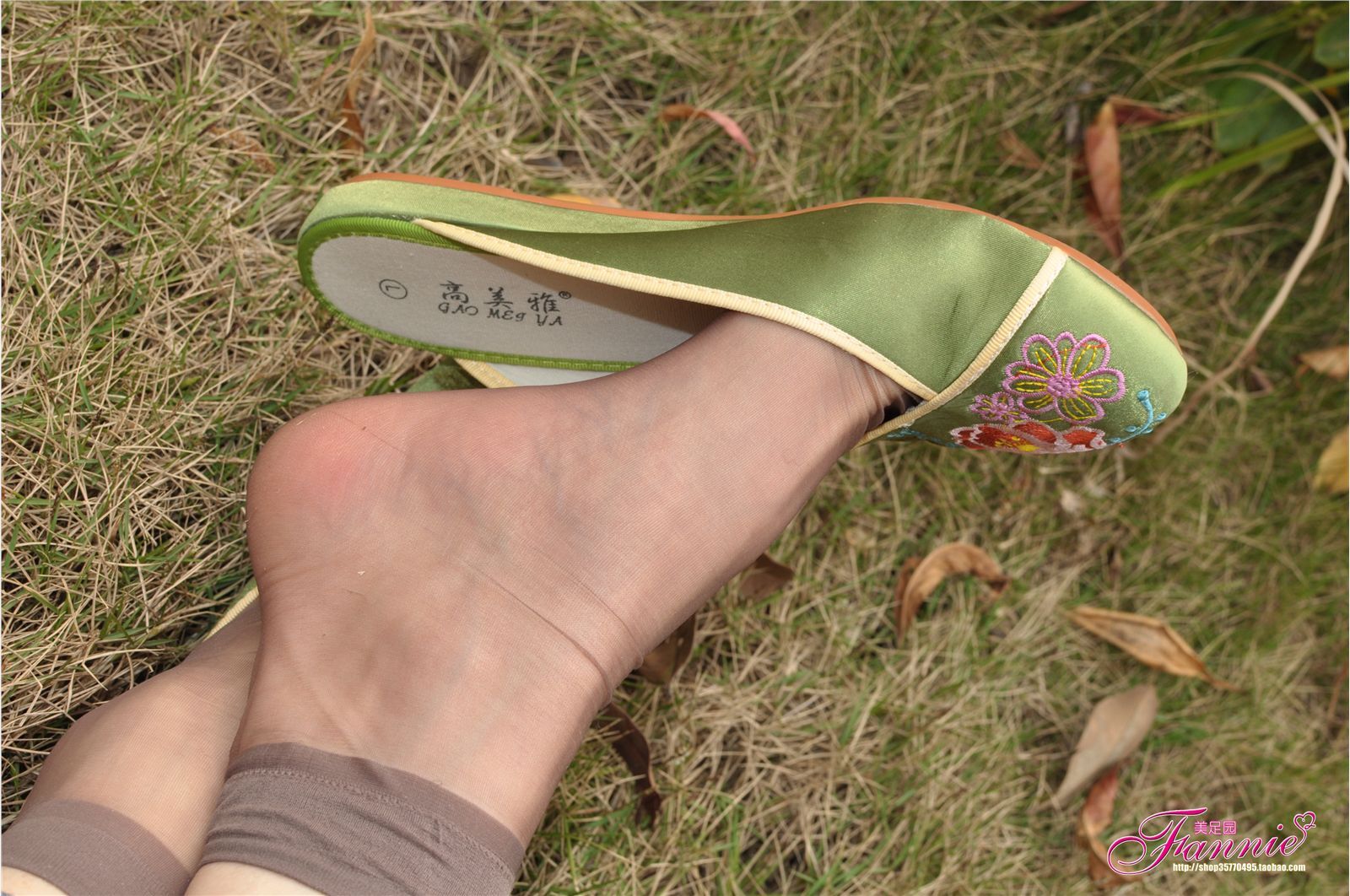 Fannie Fanny high definition original picture touch sunshine (embroidered shoes grey silk) no.087