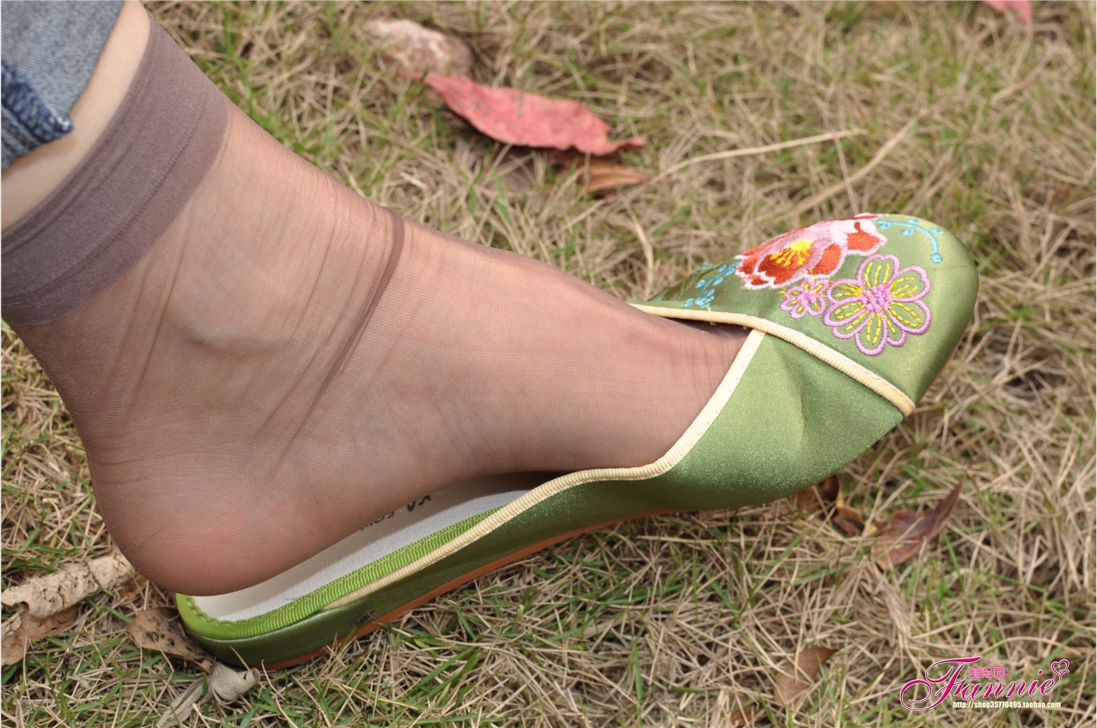 Fannie Fanny high definition original picture touch sunshine (embroidered shoes grey silk) no.087