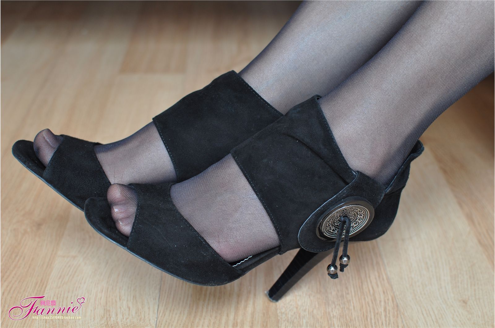 Fannie Fanny HD original picture elegant high heel black silk No.100