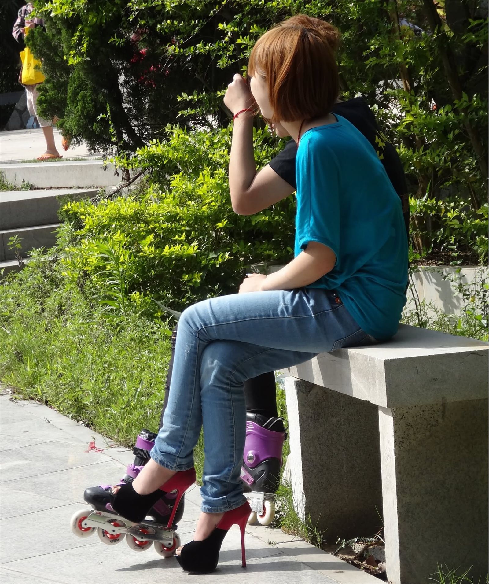 [outdoor Street Photo] 2013.12.01 tall sister LanNiu super high heel