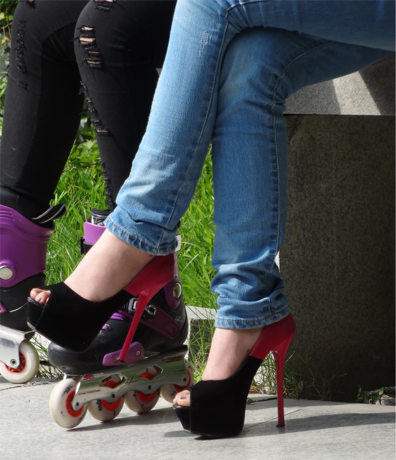 [outdoor Street Photo] 2013.12.01 tall sister LanNiu super high heel