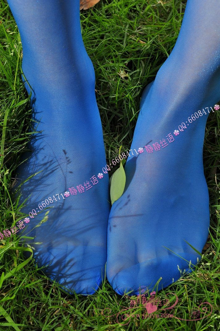 Silent silk language silk stockings set picture super cool and fresh cored silk pantyhose (blue)