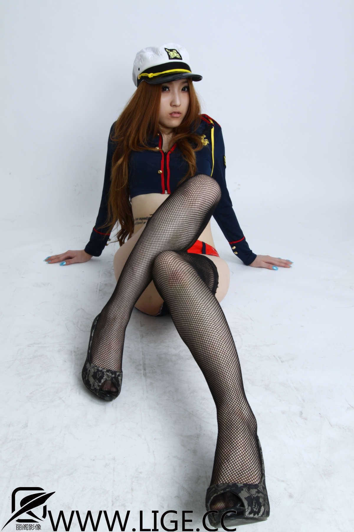 F-no.004 image of domestic sexy silk stockings